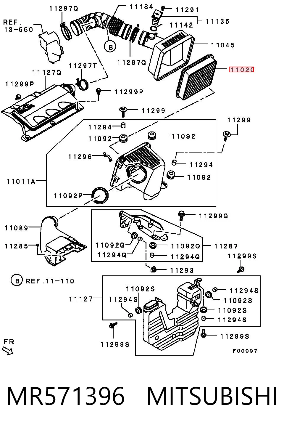 Купити Повітряний фільтр Mitsubishi Galant IX DJ, DM