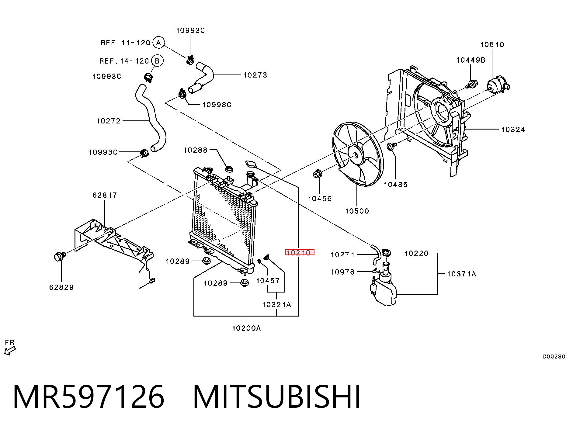  Кришка радіатора Mazda Demio 