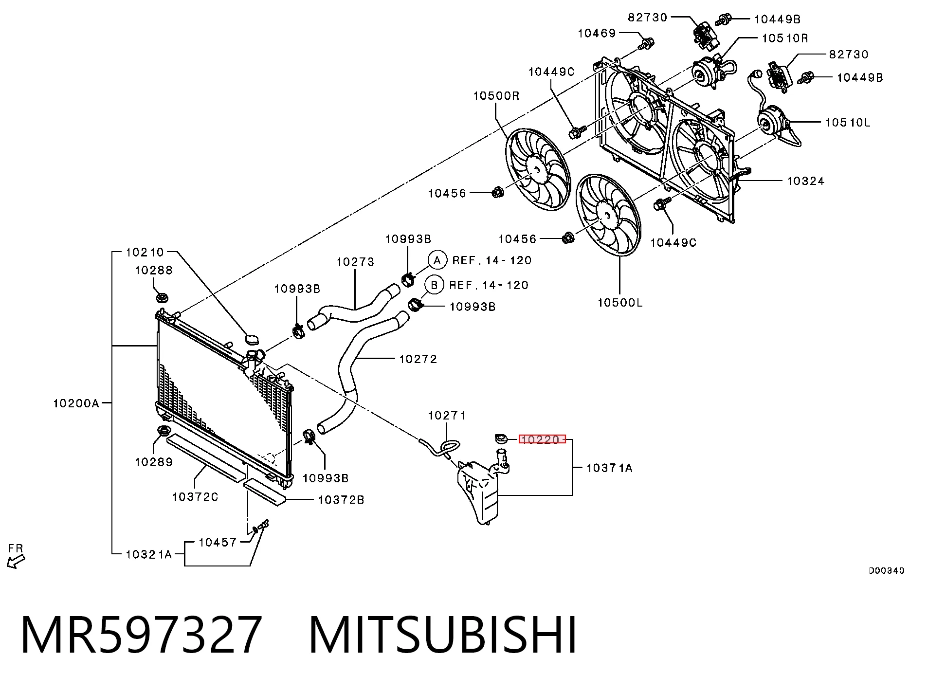 Пробка розширювального бачка на Mitsubishi Lancer X CY_A, CZ_A