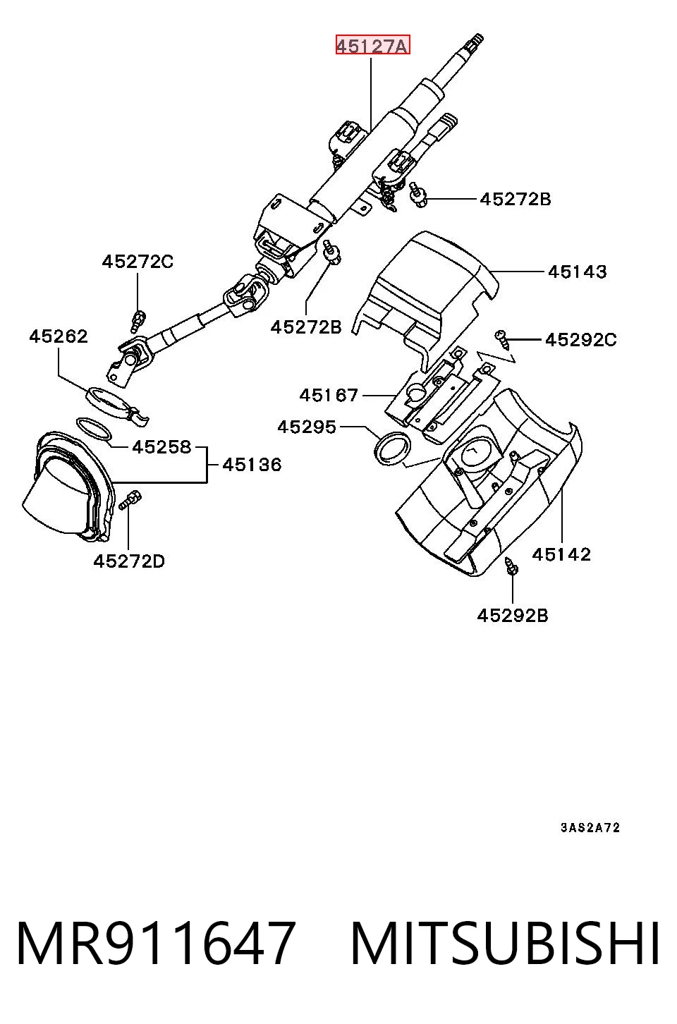 Колонка рульового управління на Mitsubishi Space Star  DG0