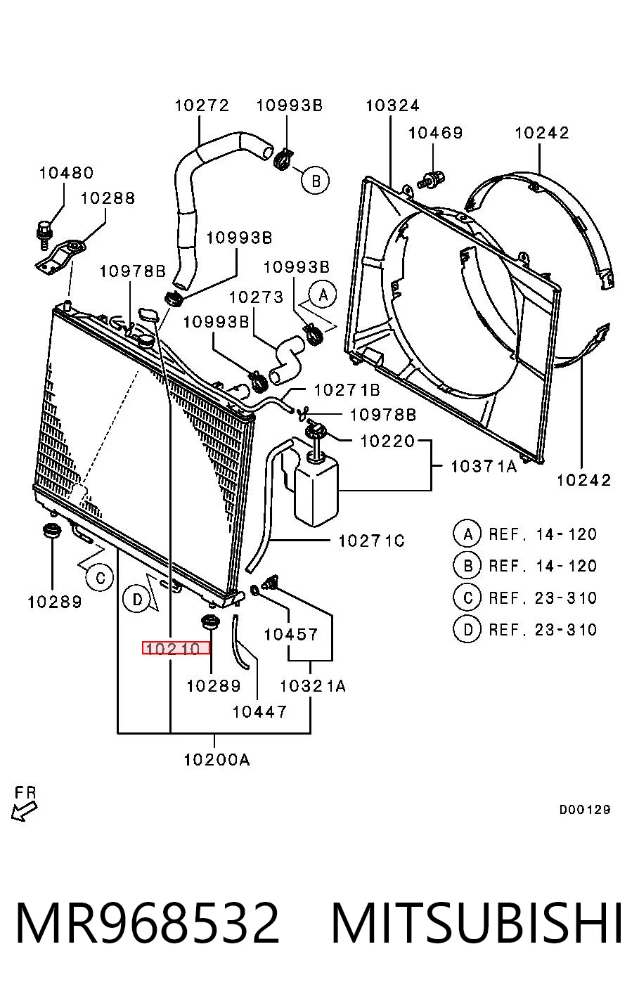 MR968532 Mitsubishi Кришка / пробка радіатора