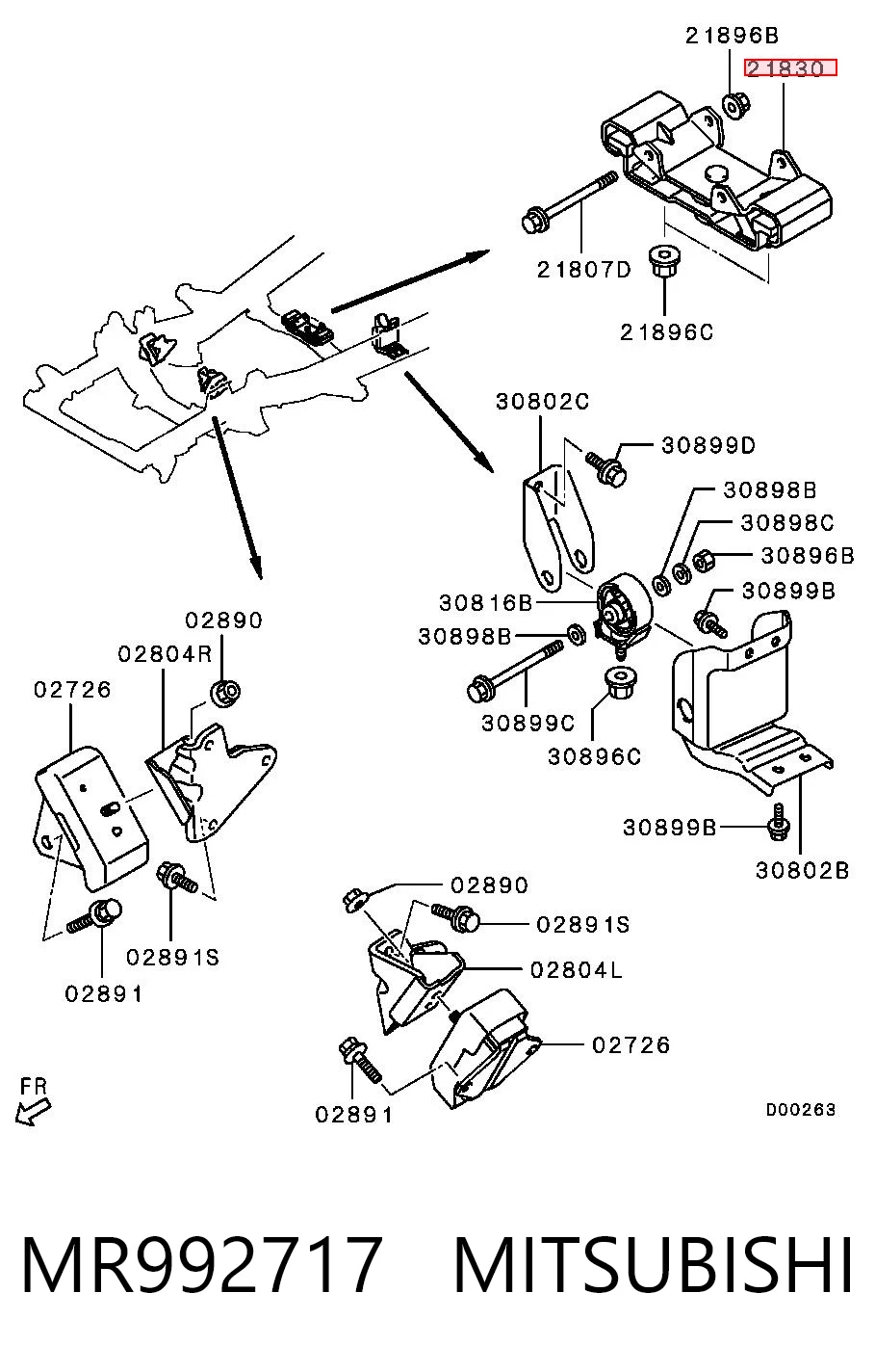 Купити Подушка коробки передач Mitsubishi L 200 IV KA, KB