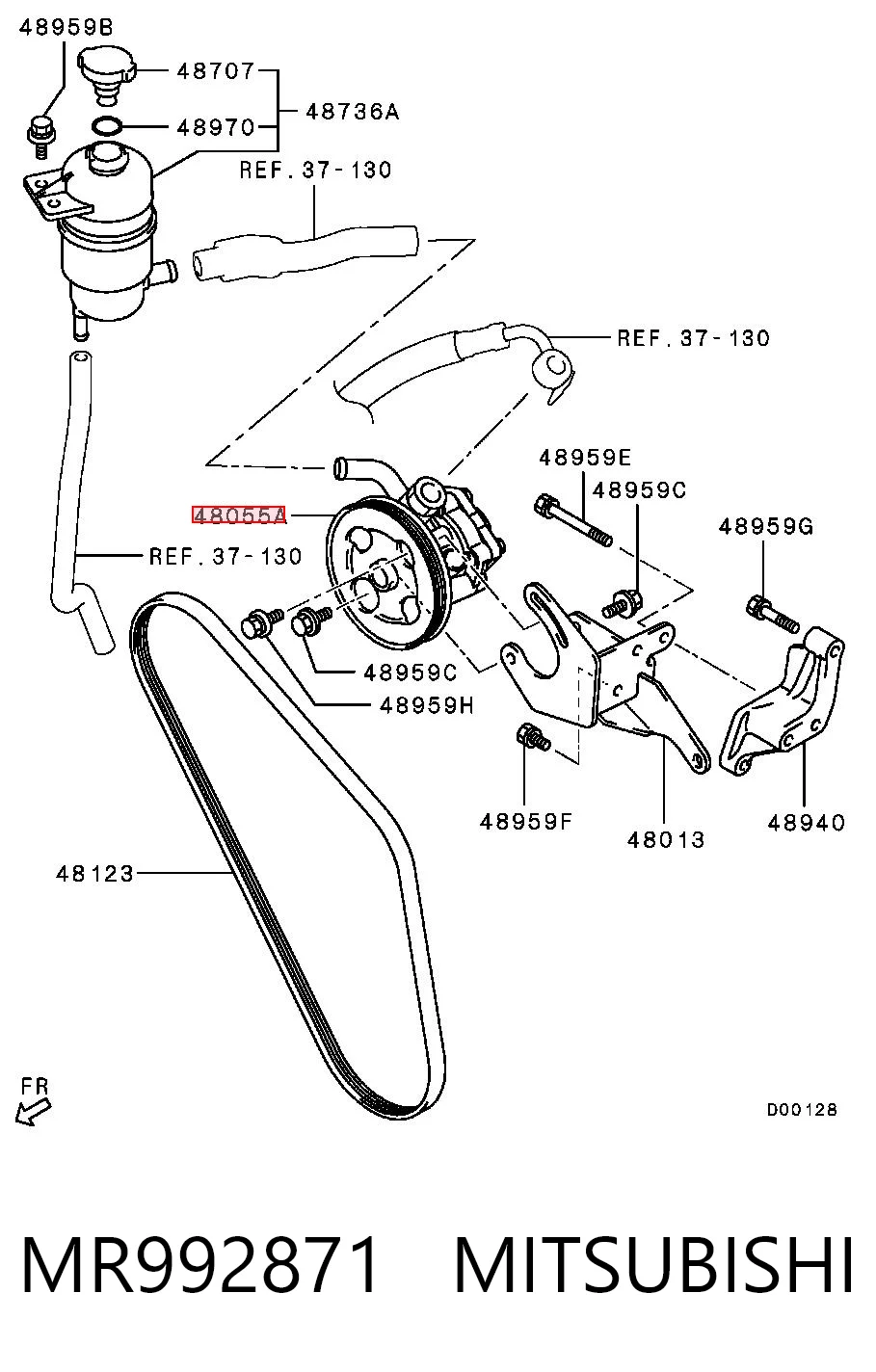 MR992871 Mitsubishi Насос гідропідсилювача