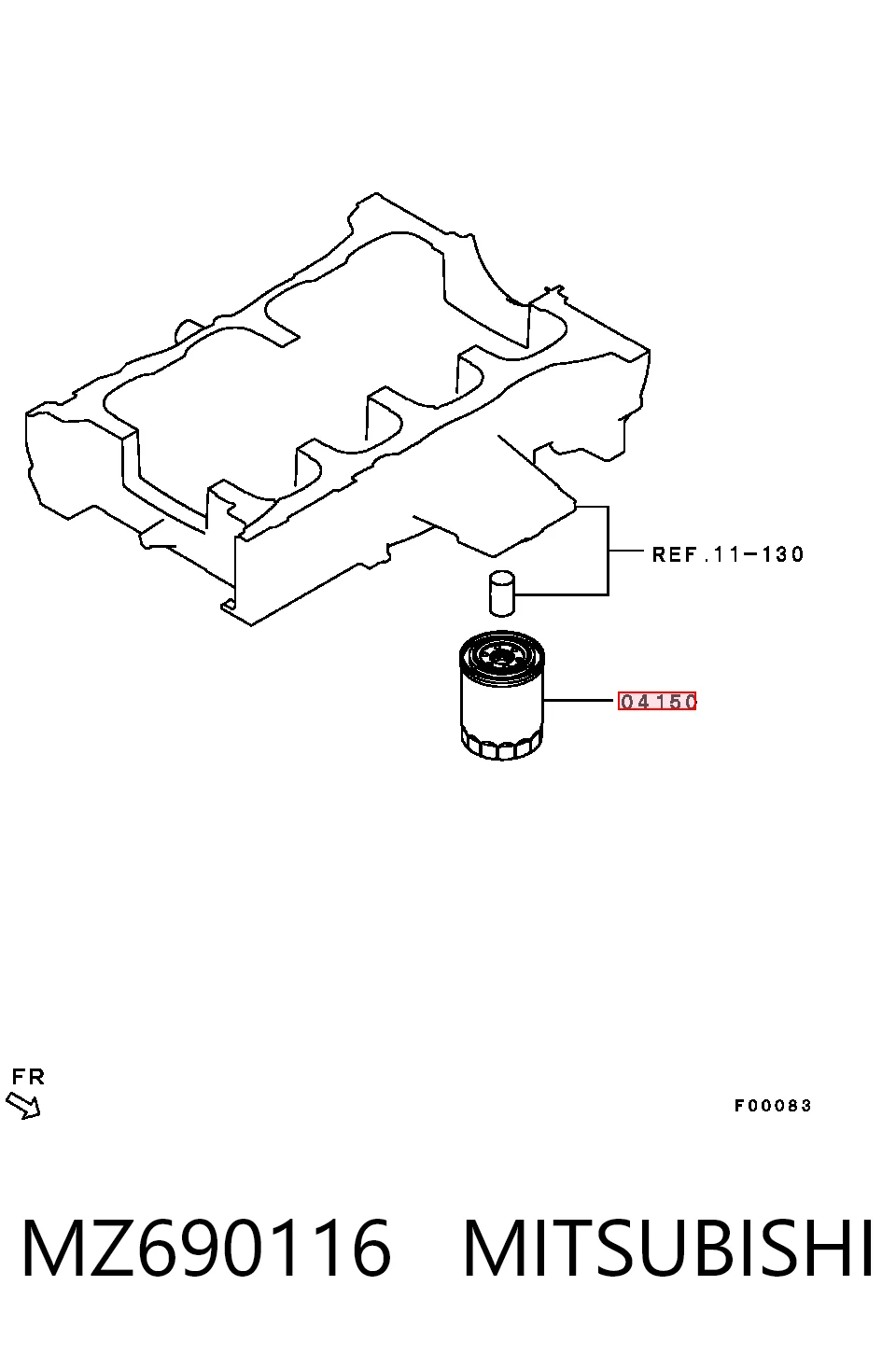 MZ690116 Mitsubishi Фільтр масла