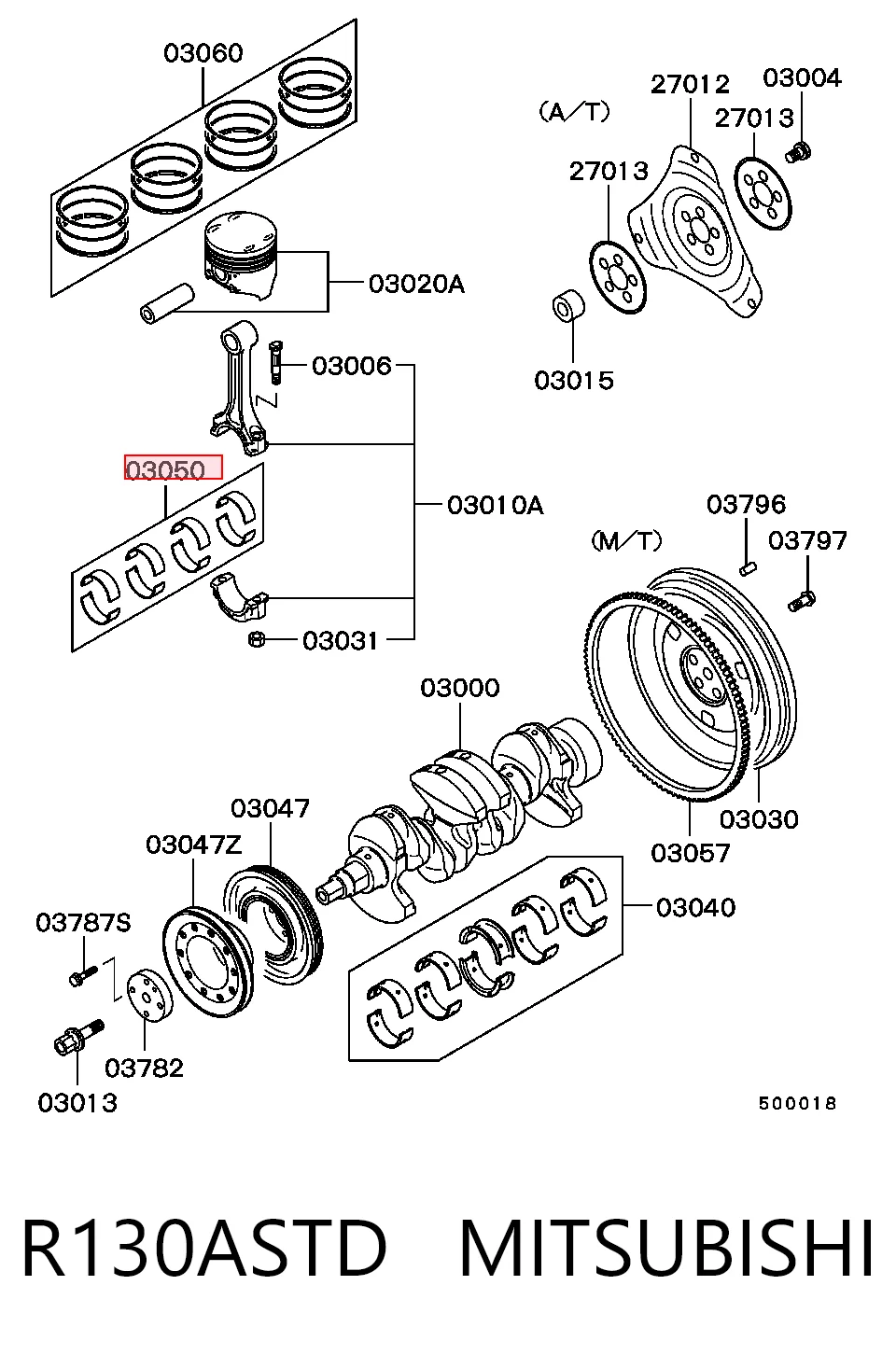 Підшипник шатуна на Mitsubishi Lancer V CB, CD, CE