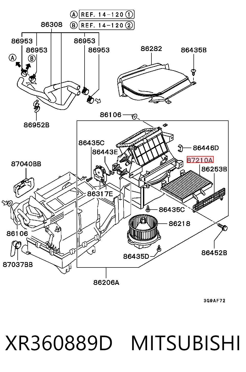 Купити Фільтр салону Mitsubishi Space Wagon III N8, N9
