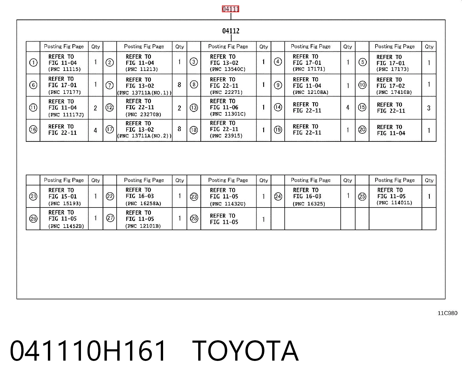 Комплект прокладок двигуна Toyota Avensis I