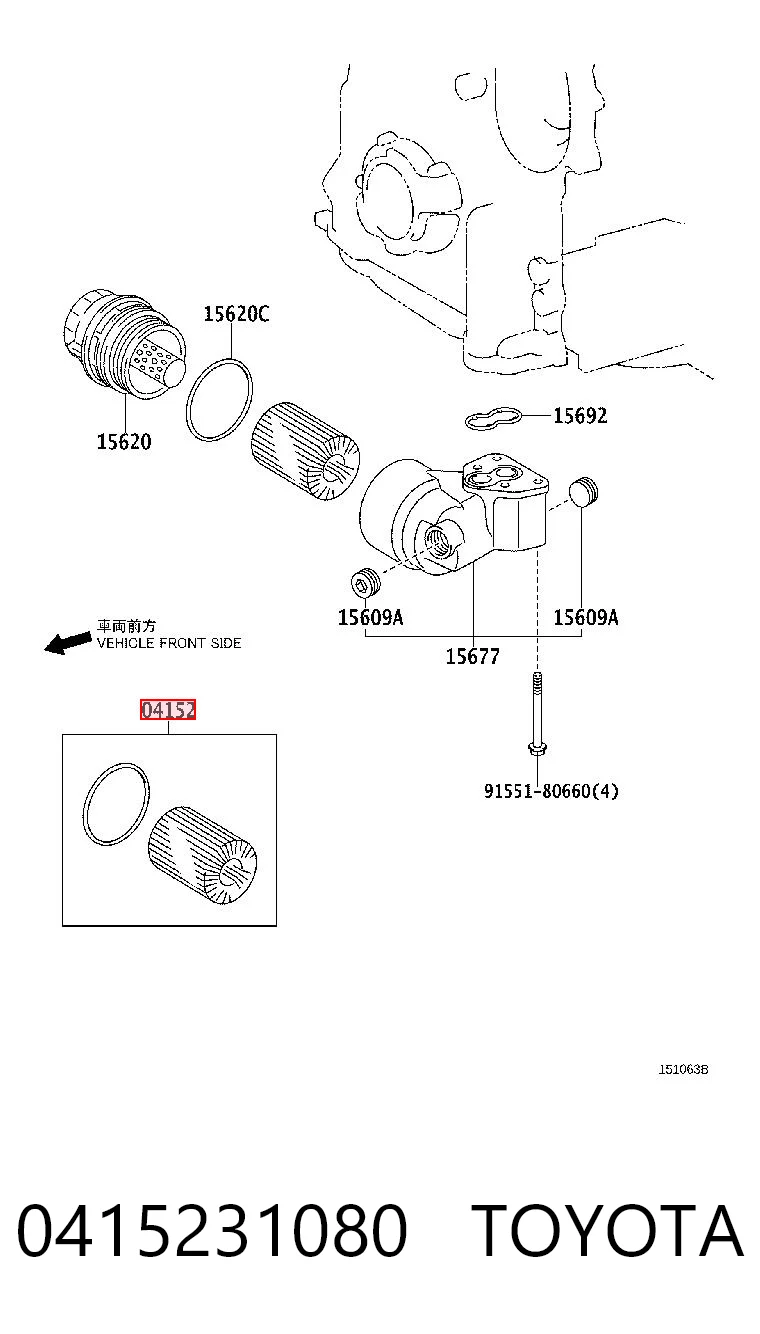 0415231080 Toyota Фільтр масла