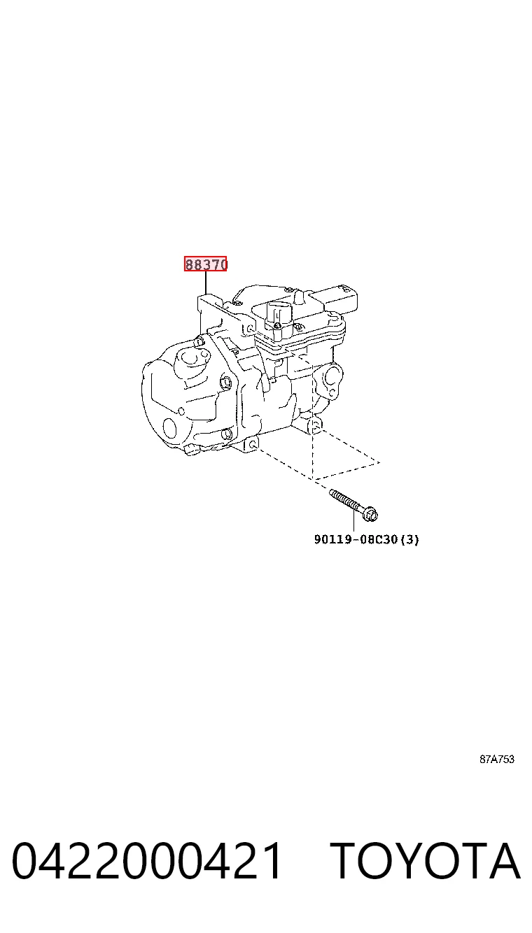0422000421 Toyota Компресор холодоагенту
