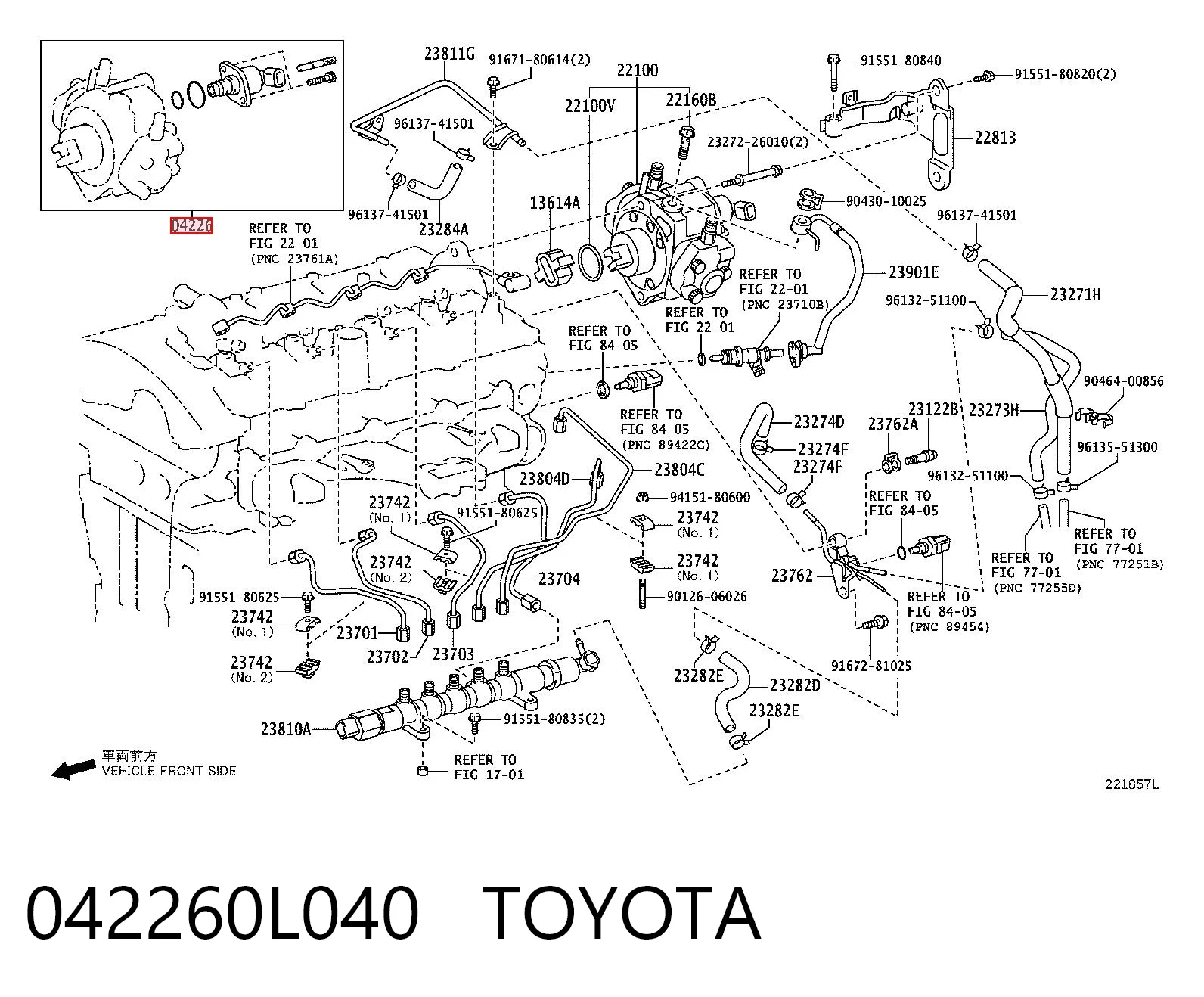 042260L040 Toyota Клапан високого тиску
