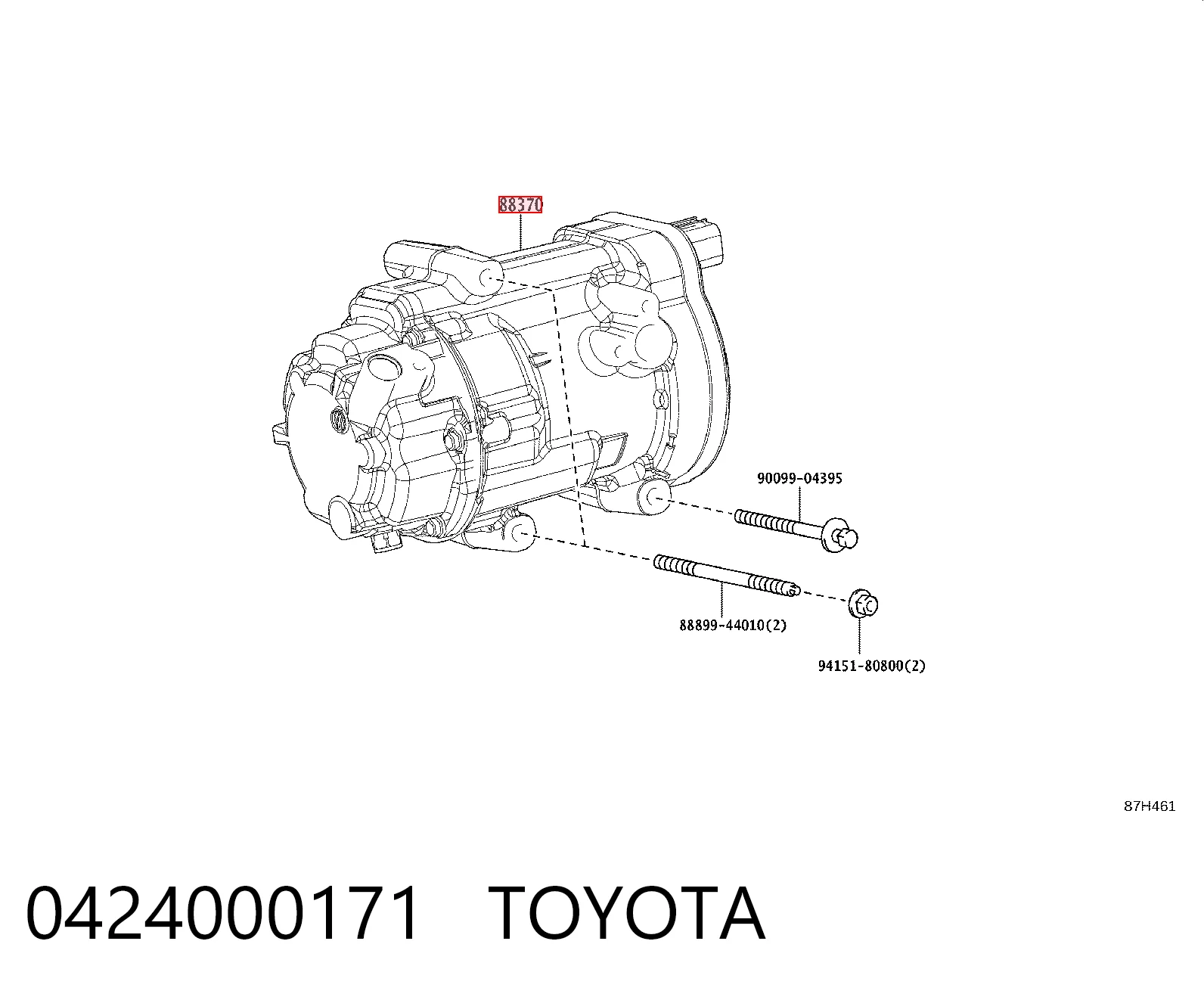 0424000171 Toyota Компресор холодоагенту