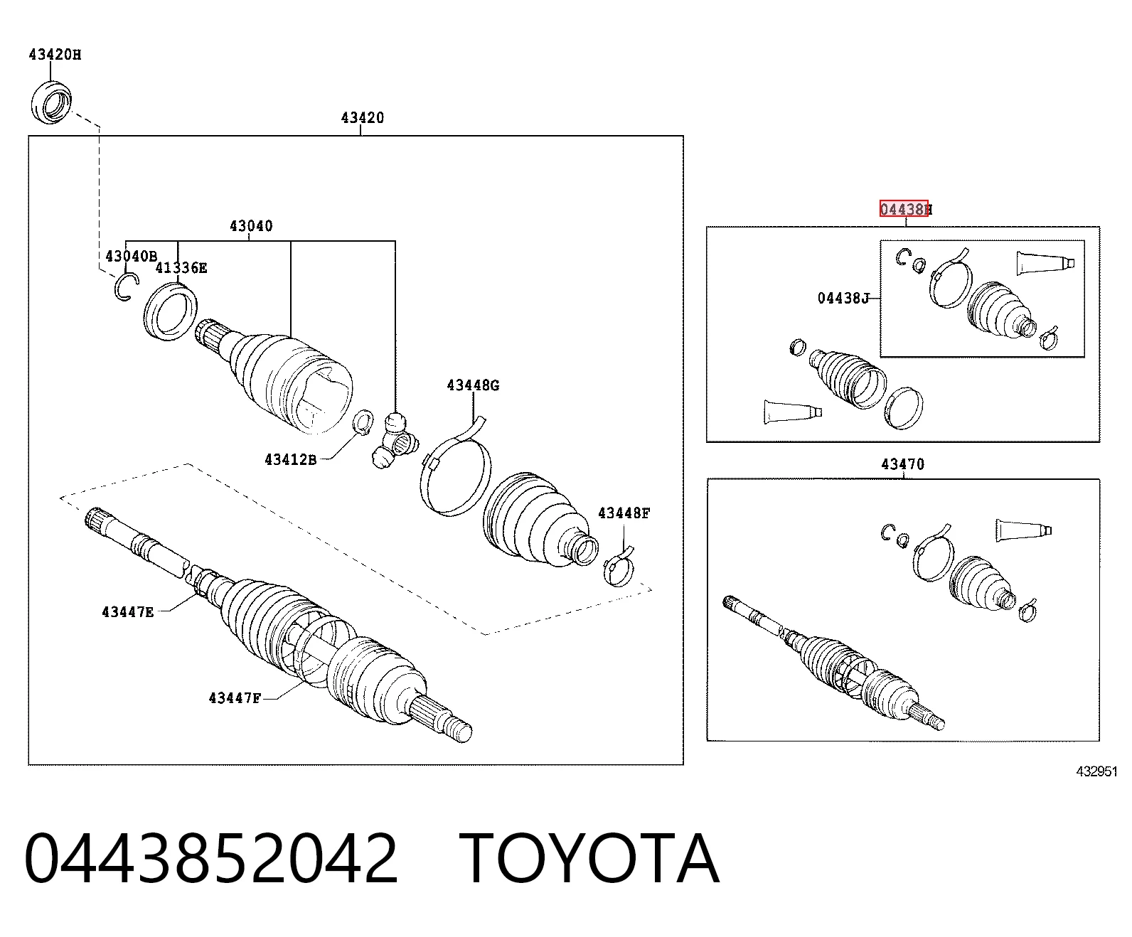 Пильники ШРКШів передній піввісі, комплект DAC TY0391 ціна, від 9.36 USD