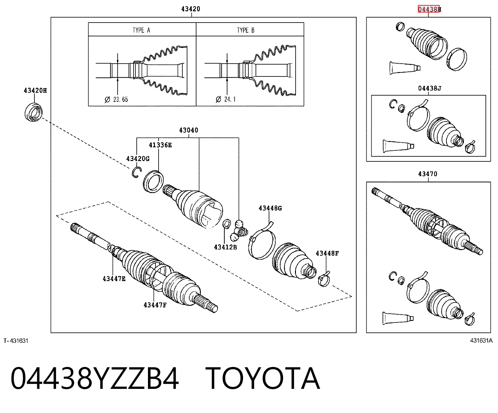Пильник ШРКШ зовнішній Toyota Corolla VERSO