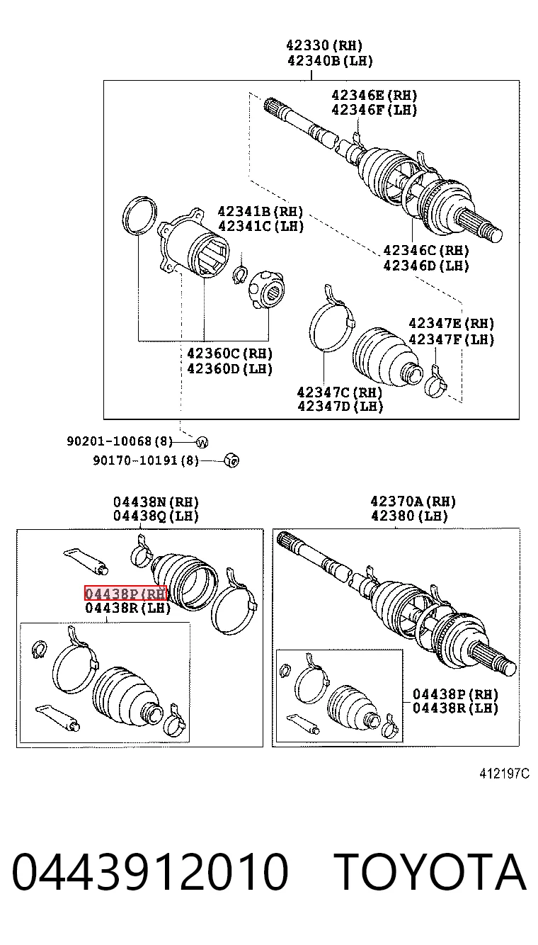 Купити 4411854G03000 Suzuki Пильник гранати внутрішній задній