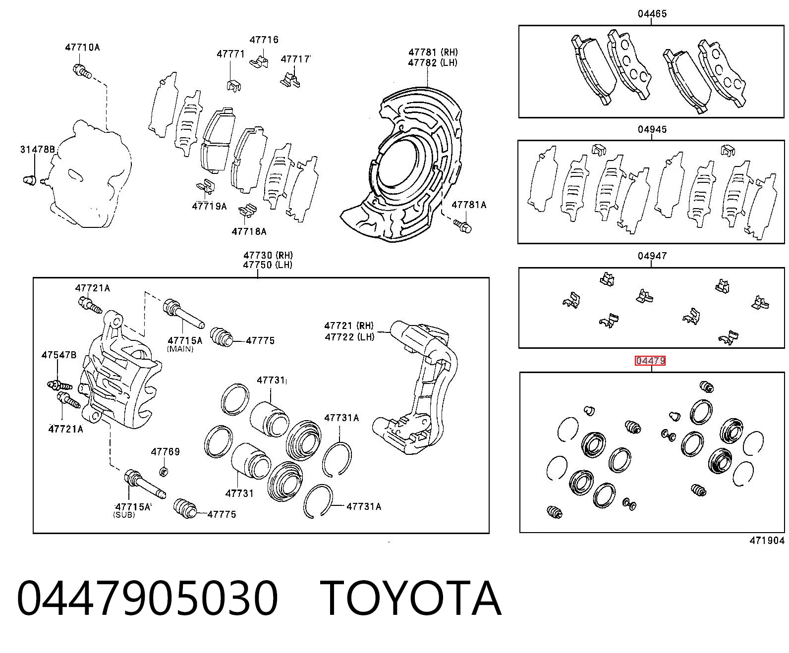 0447905030 Toyota