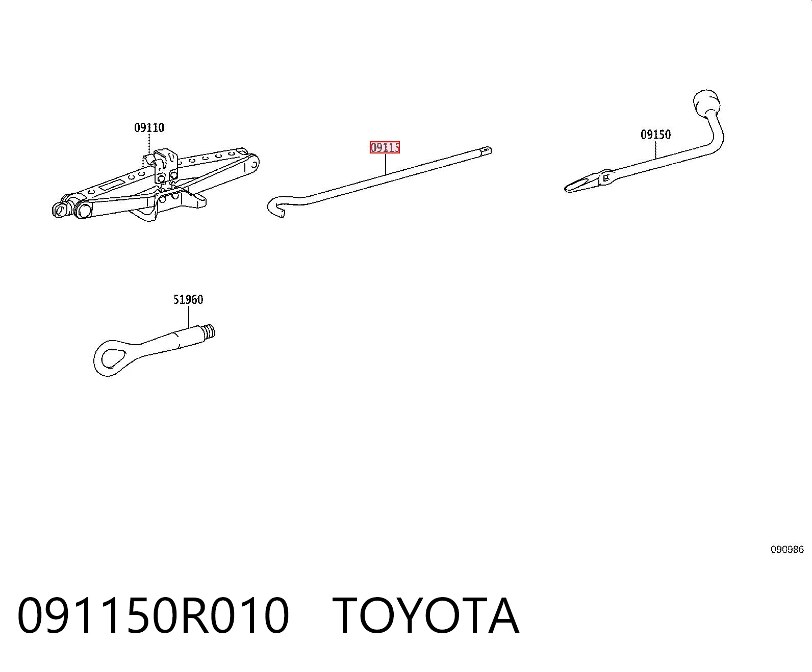 091150R010 Toyota 