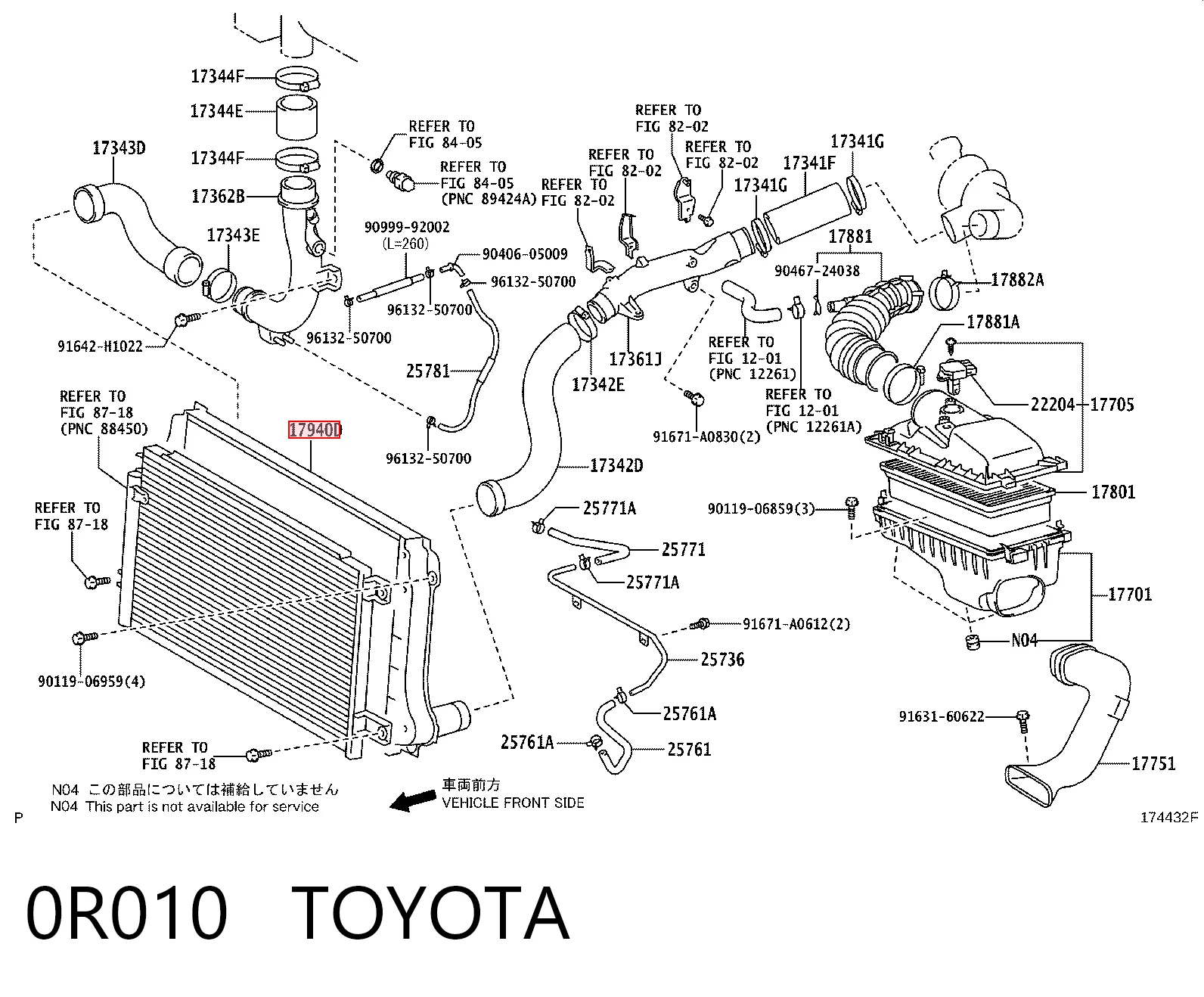 0R010 Toyota Охолоджувач наддувочного повітря