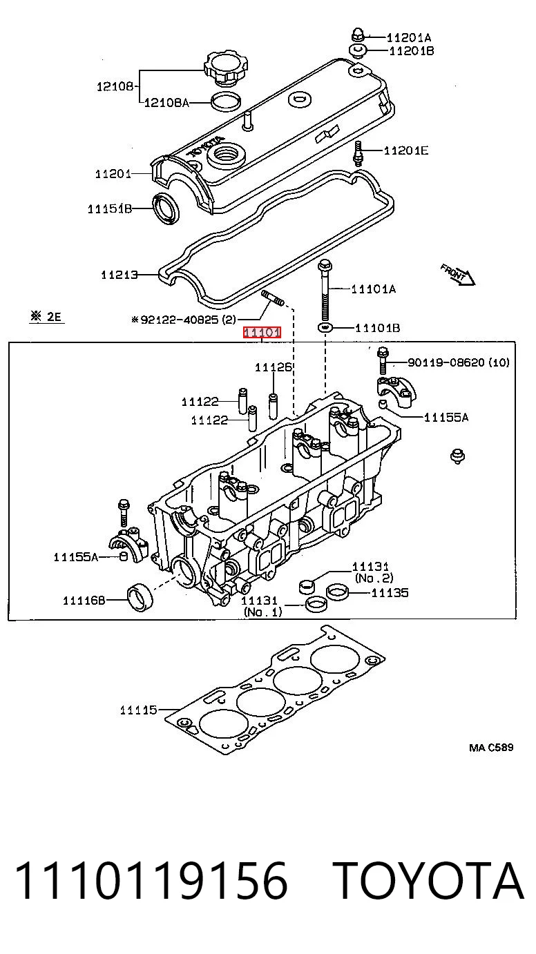 1110119156 Toyota Головка циліндрів