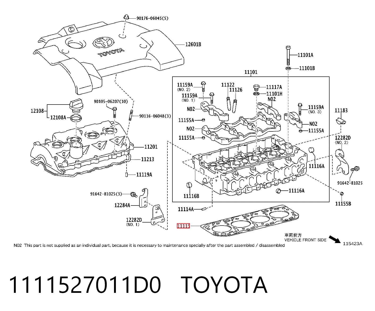 Прокладка ГБЦ Toyota Previa мінівен (ACR3) (2000 - 2006) ціна, від 34.30 USD