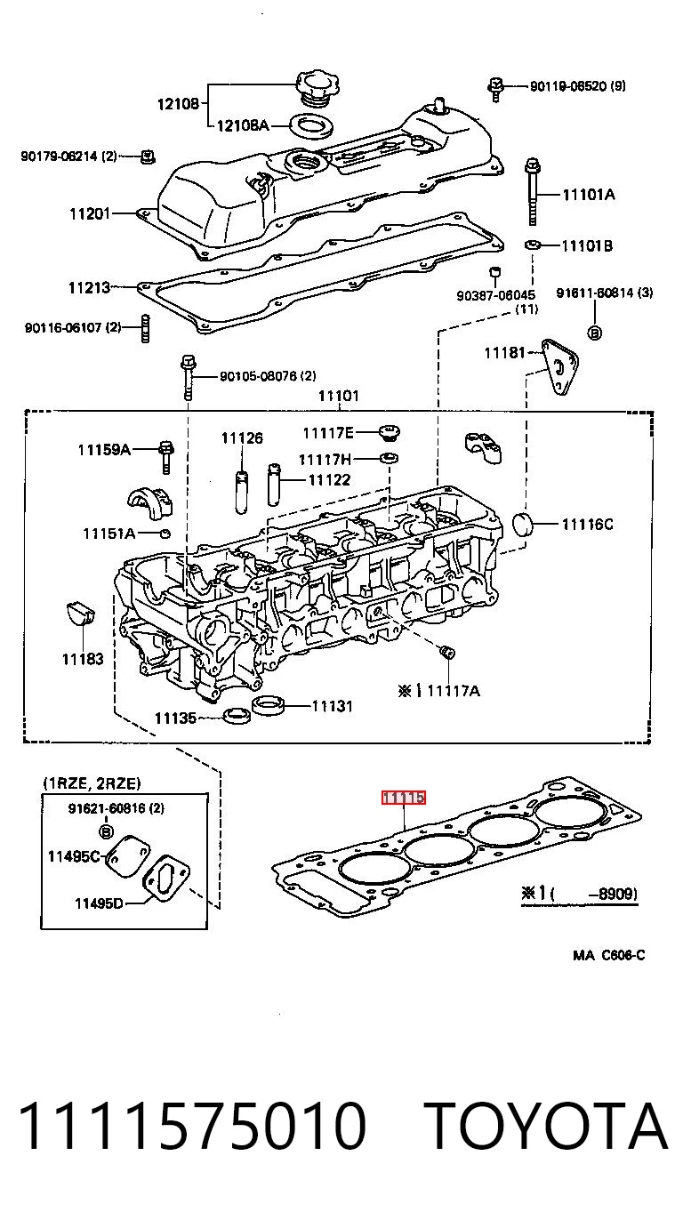 1111575010 Toyota Прокладка під головку