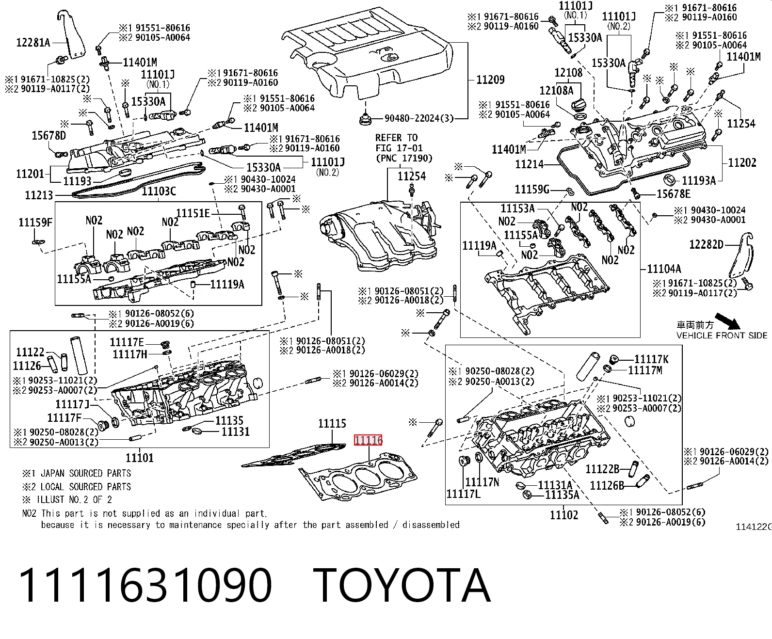 Прокладка головки блока циліндрів (ГБЦ), ліва NIPPON MOTORS HG9027L