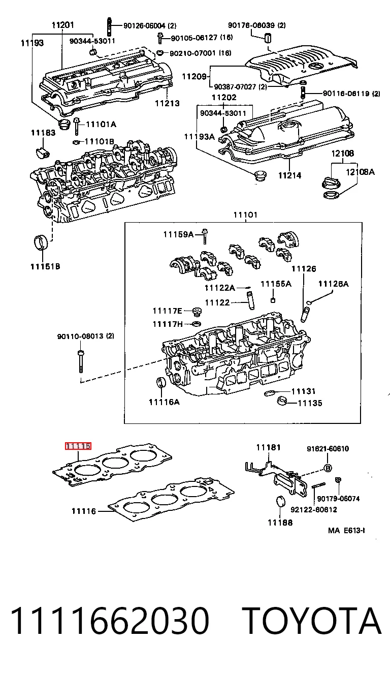 Прокладка головки блока циліндрів (ГБЦ), права NIPPON MOTORS NMC1139L ціна, від 15.93 USD