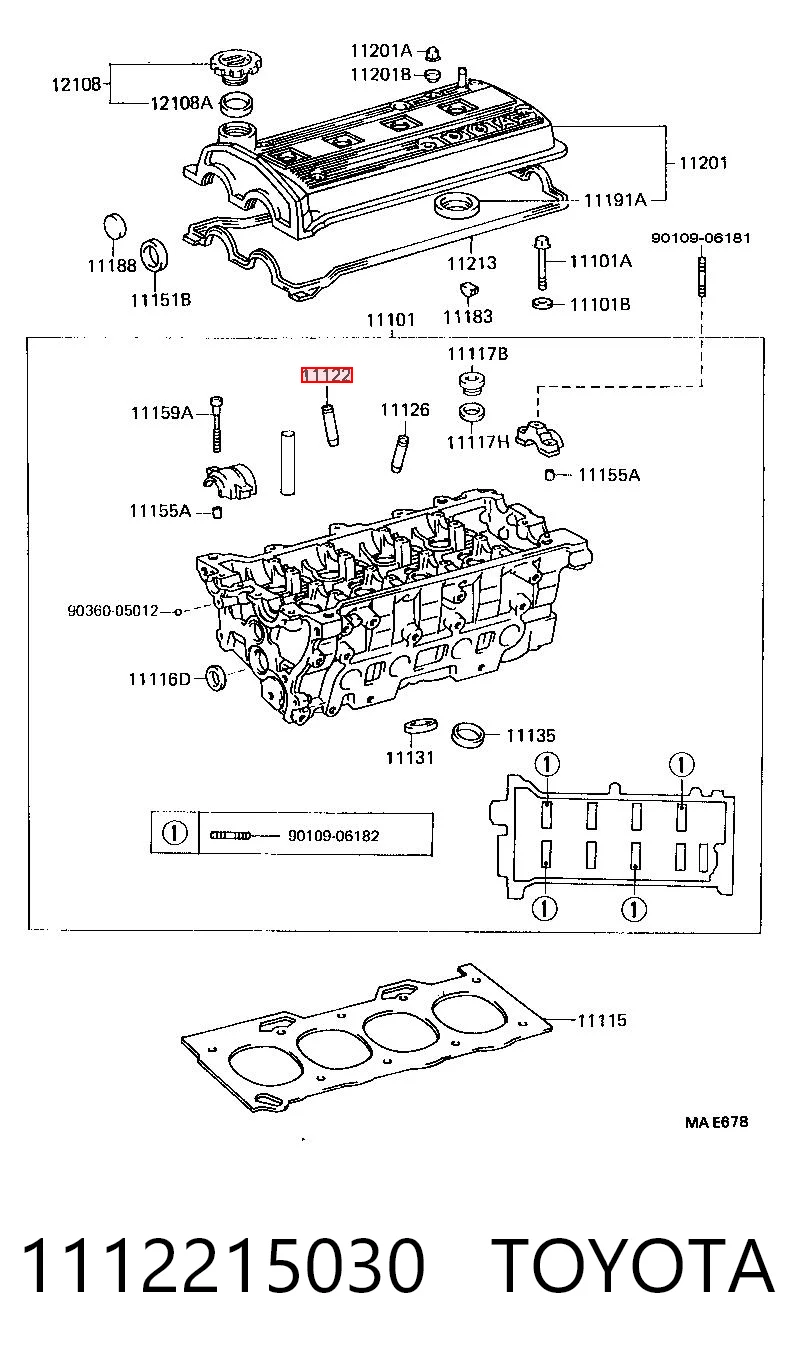 Направляюча втулка клапана Toyota Carina E седан (T19) (1992 - 1997) ціна, від 2.77 USD