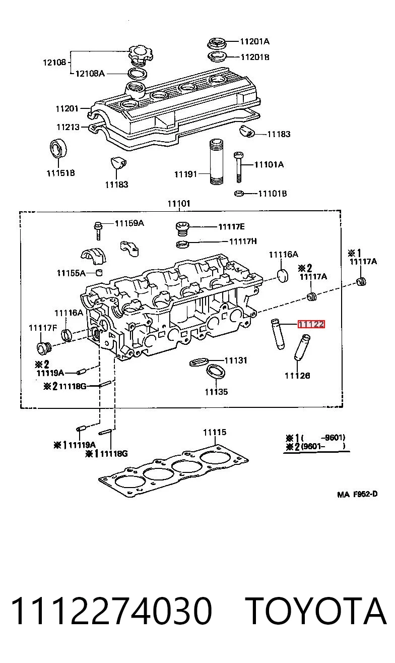 Направляюча втулка клапана Toyota Carina II седан (T17) (1987 - 1992) ціна, від 2.85 USD