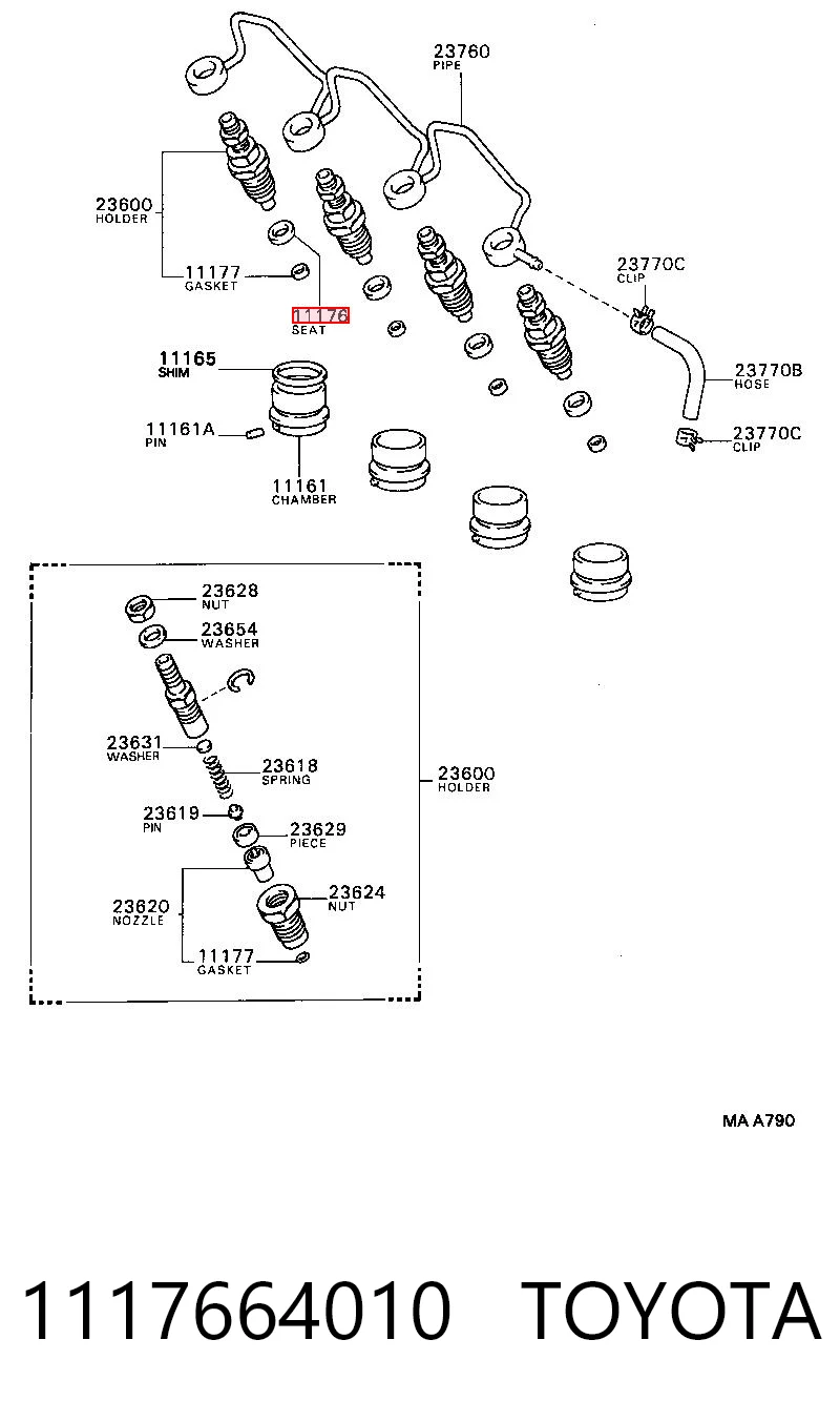 1117664010 Toyota Кільце інжектора