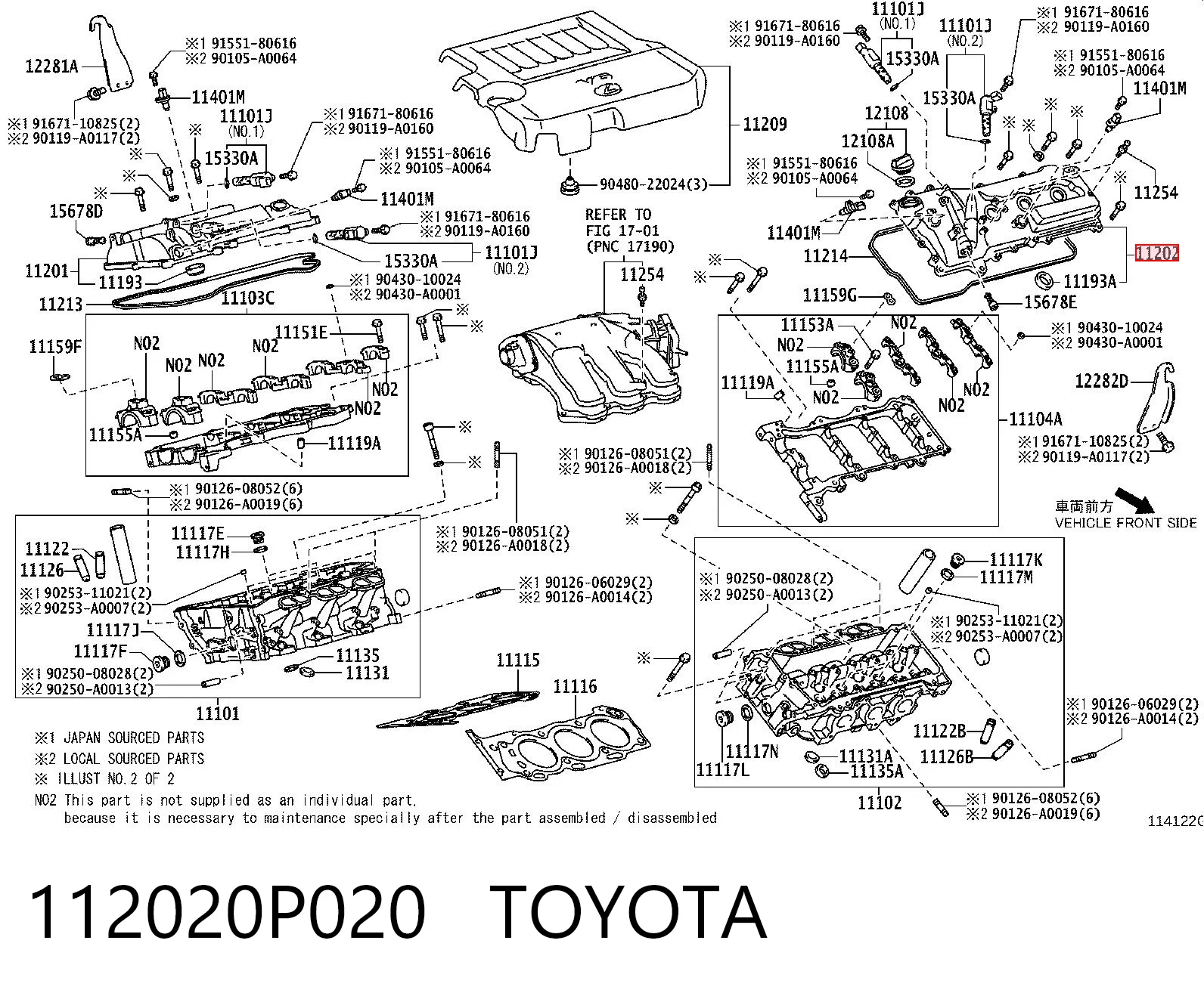 112020P020 Toyota Кришка клапанна, ліва