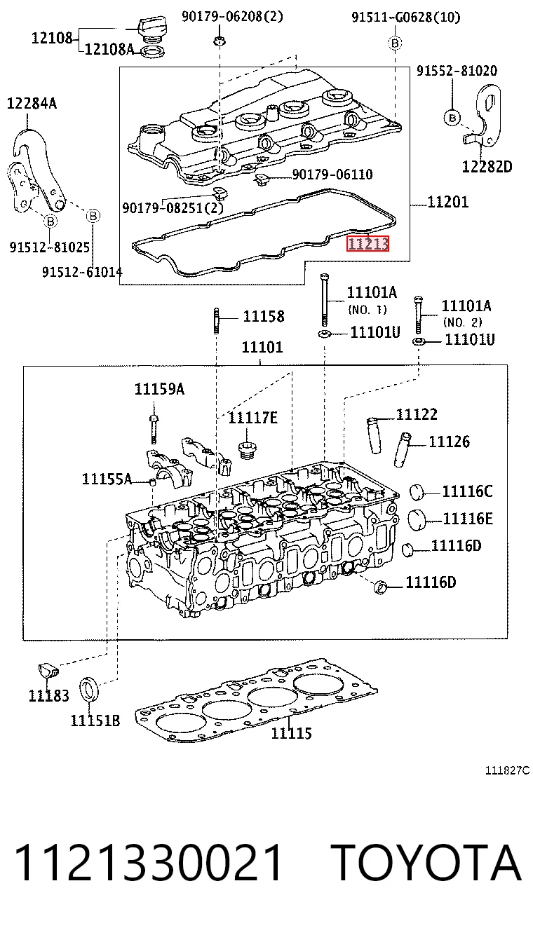 1121330021 Toyota Прокладка кришки клапанної 