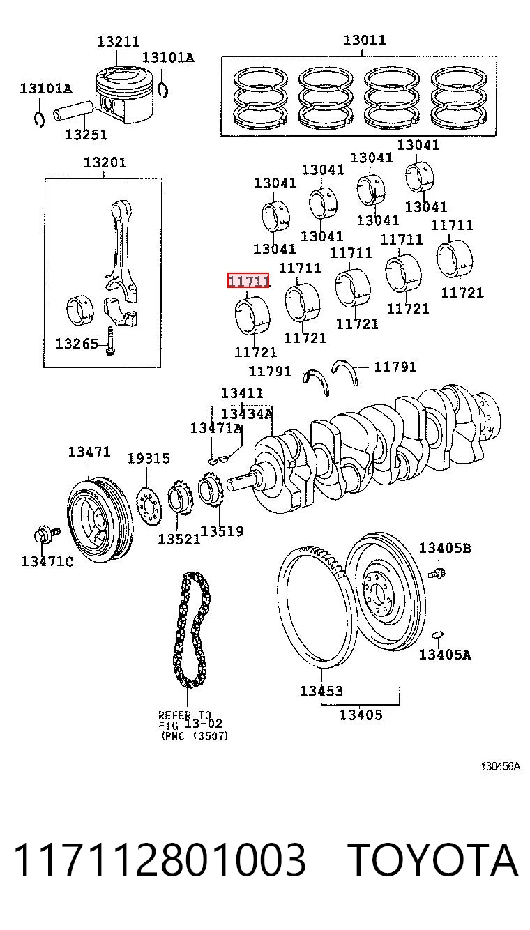 117112801003 Toyota Підшипник ковзання клонували
