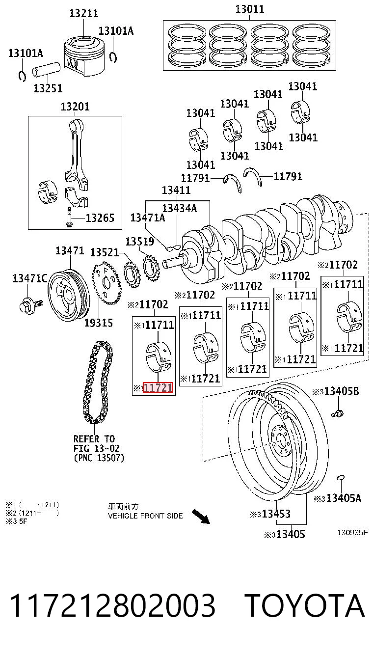 117212802003 Toyota Підшипник ковзання клонували