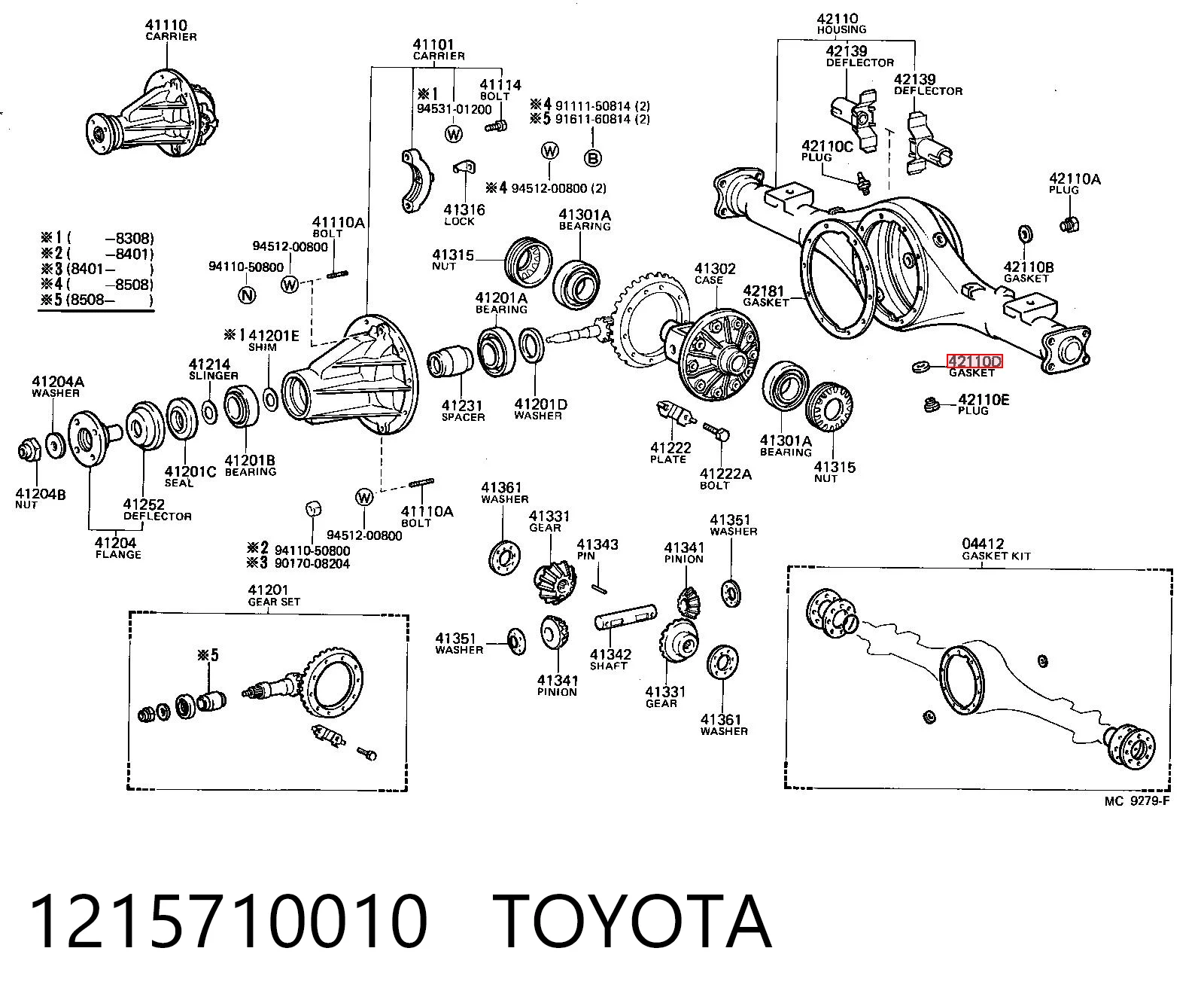 1215710010 Toyota Прокладка пробки піддону АКПП