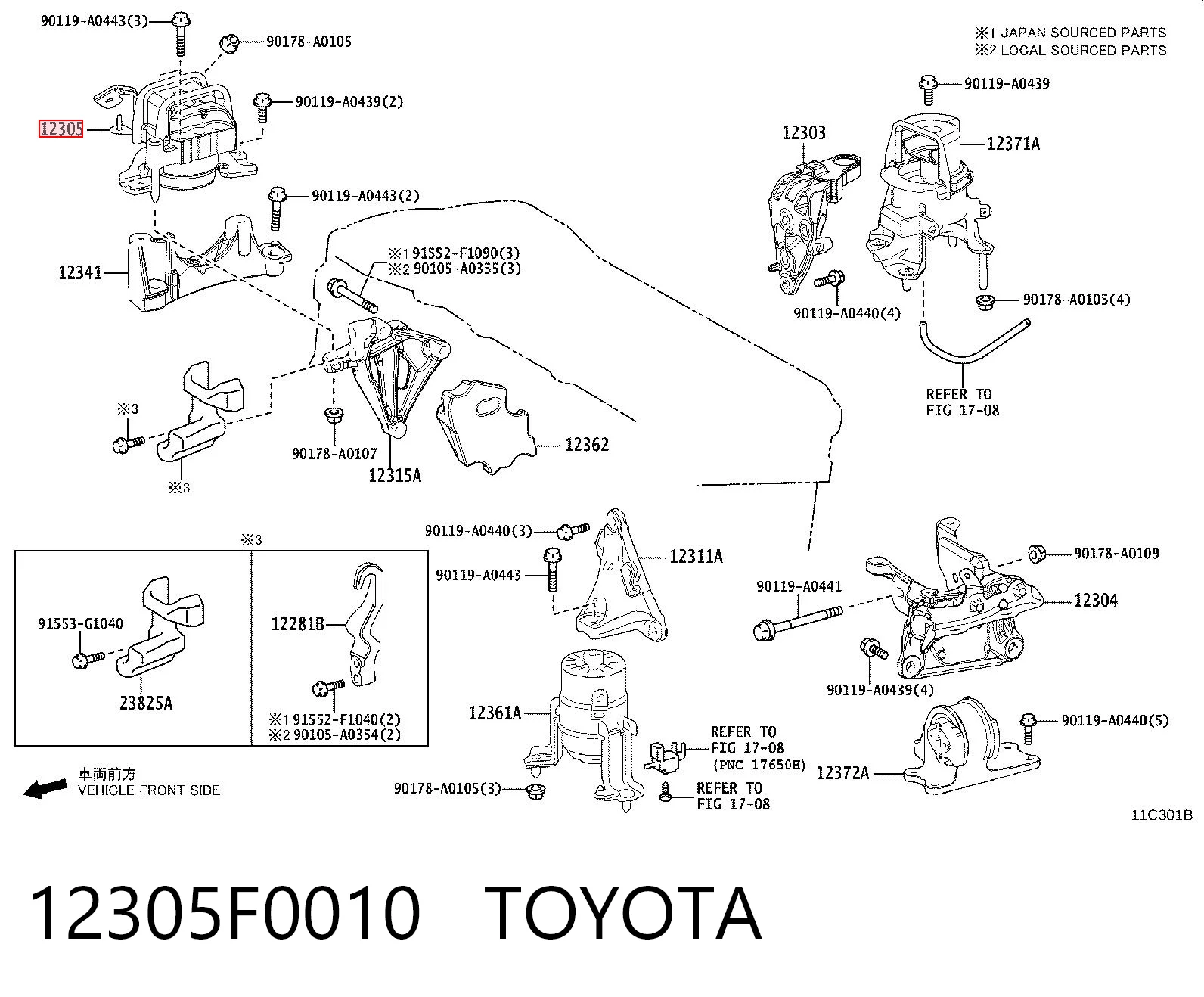 12305F0010 Toyota 