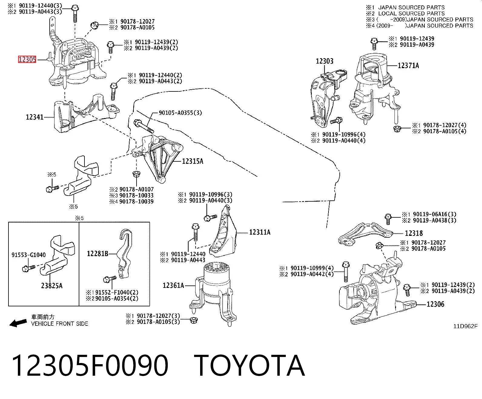 12305F0090 Toyota 