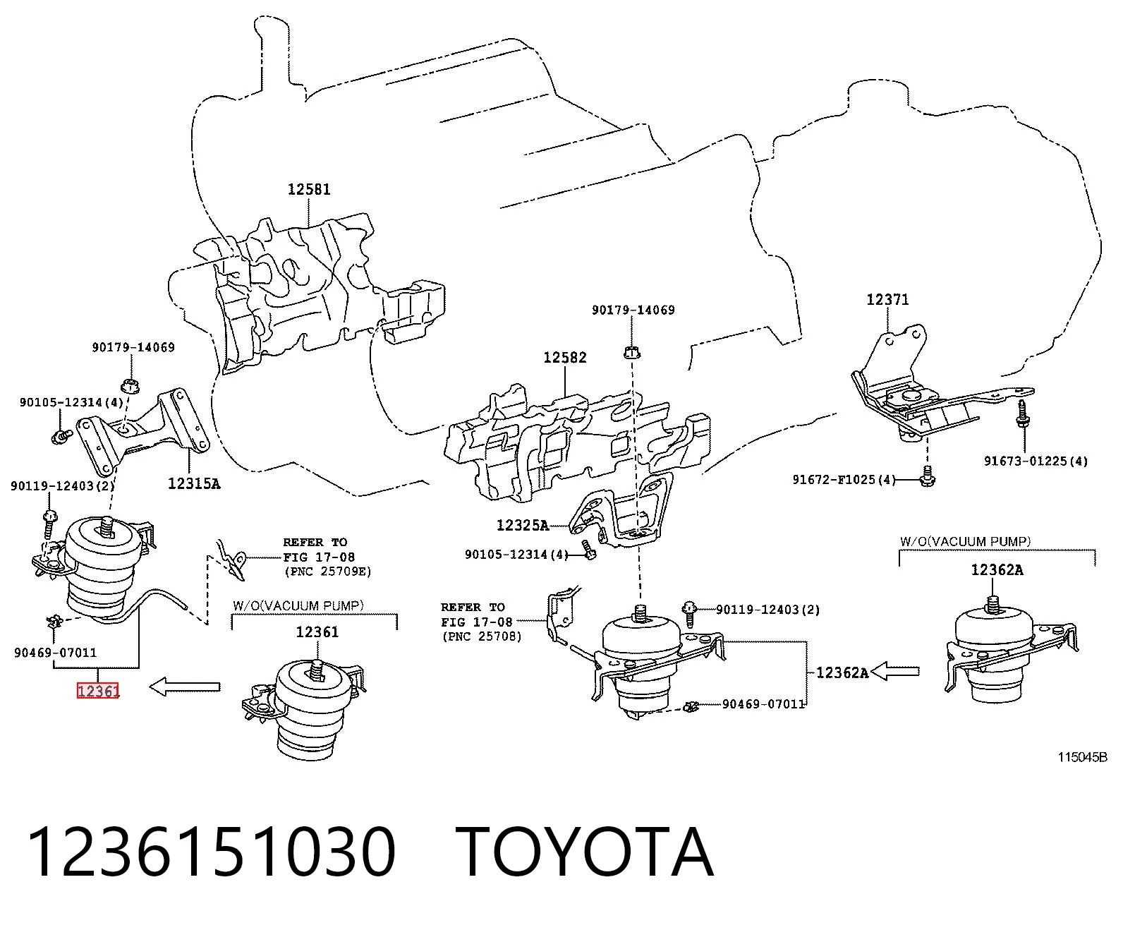 Купити Подушка (опора) двигуна, права Toyota Land Cruiser  J200