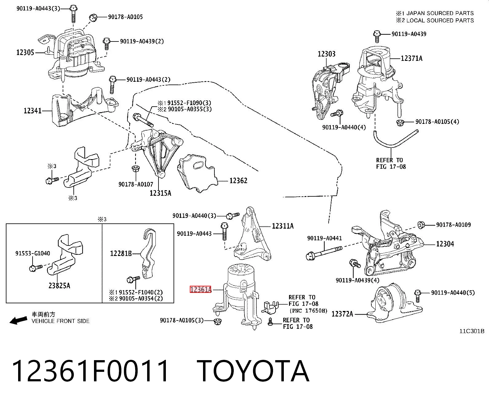 12361F0011 Toyota 