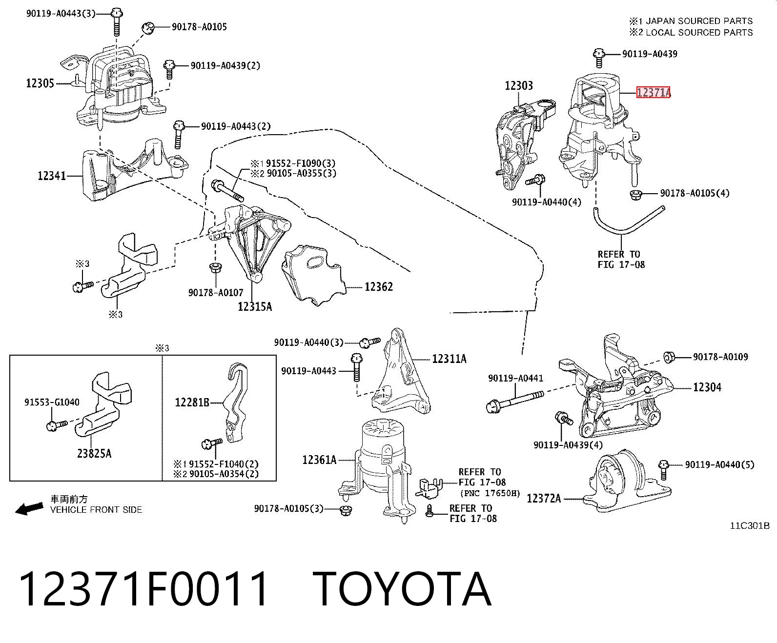 12371F0011 Toyota 
