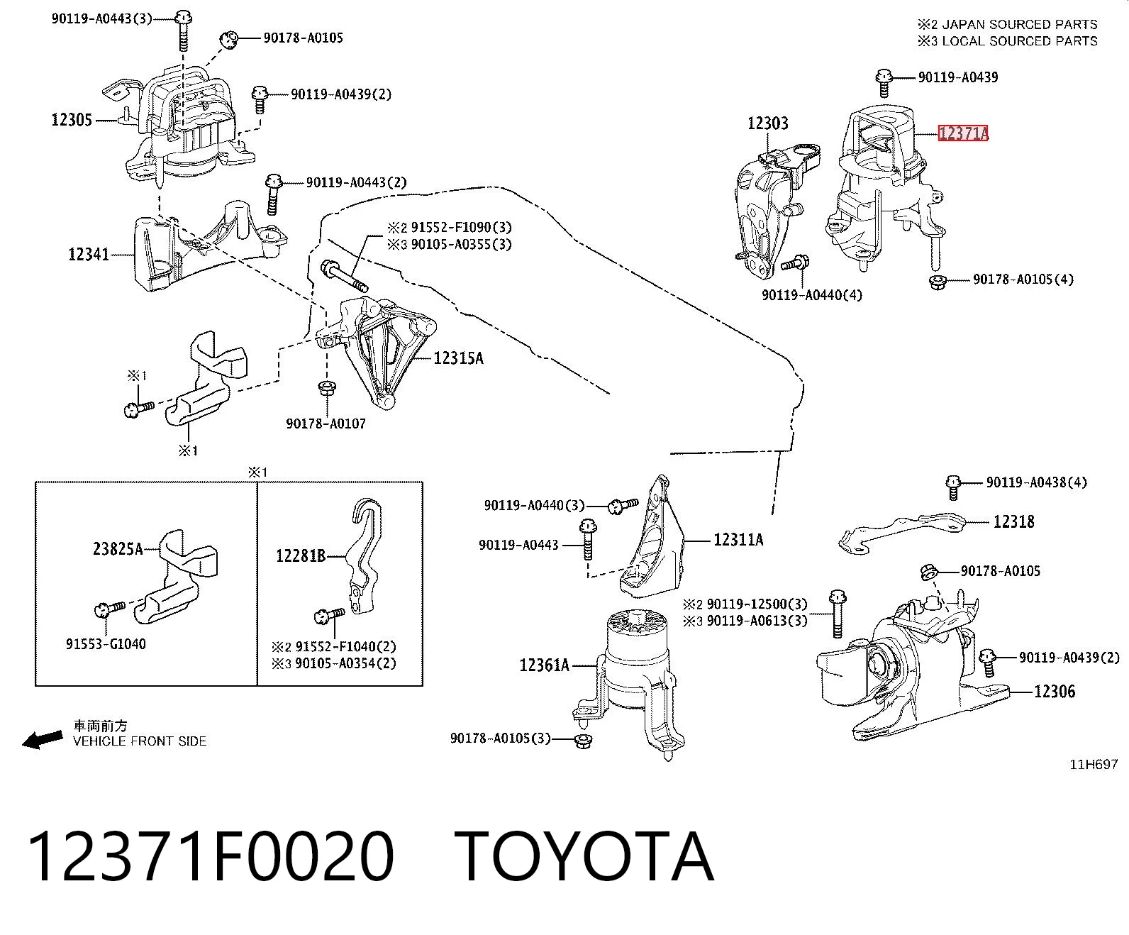 12371F0020 Toyota 