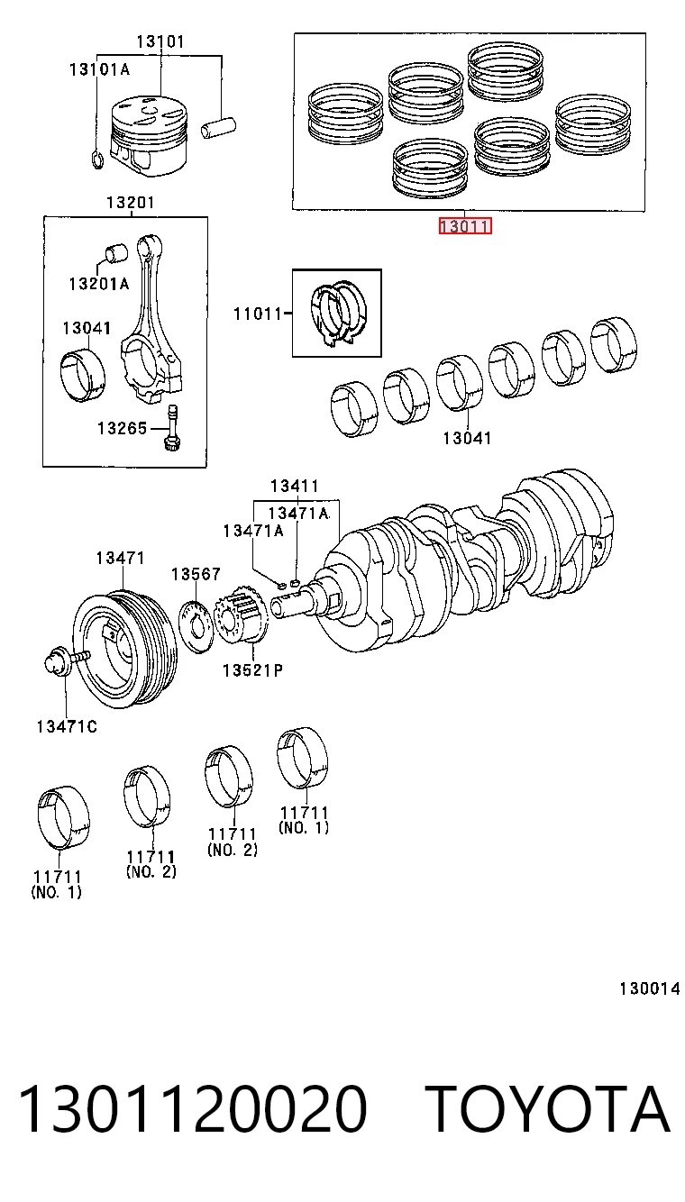 Поршні і шатуни Riken 28415STD ціна, від 28.75 USD