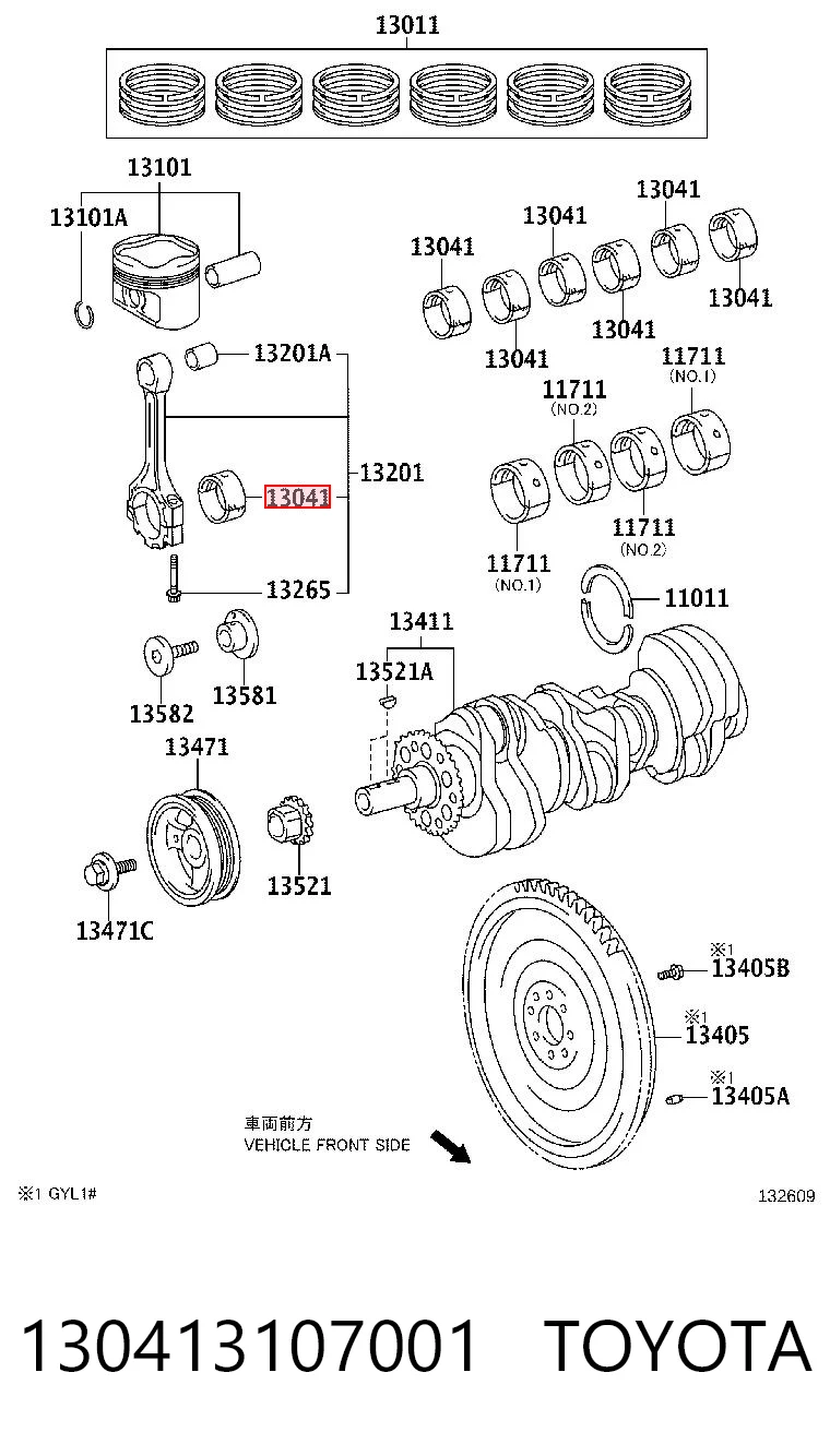 Підшипник шатуна на Toyota Avalon  GSX30