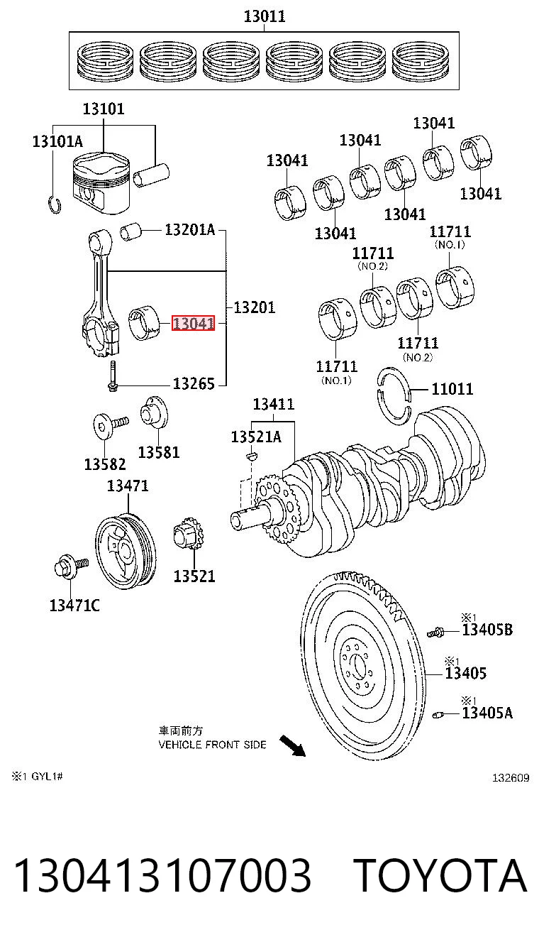 130413107003 Toyota Підшипник шатуна