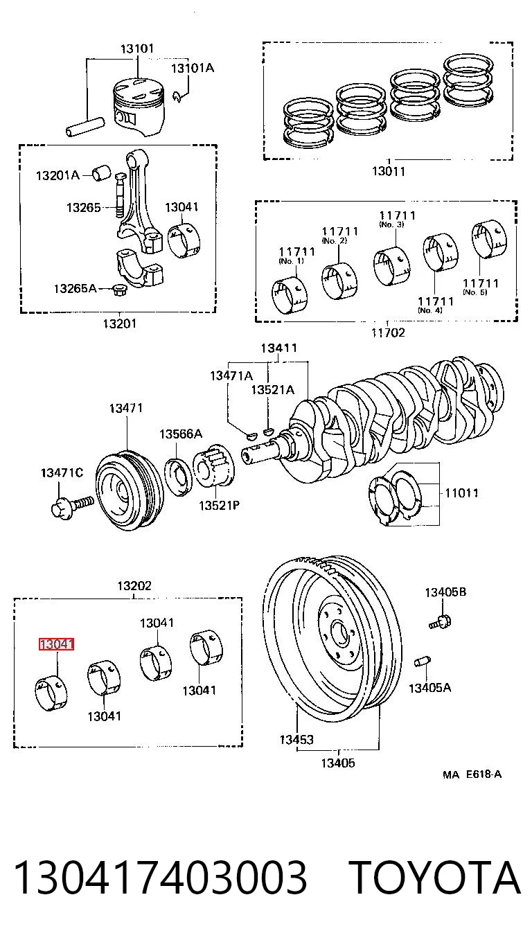 Шатунні вклалиші колінвала STD NDC CB1441GPSTD ціна, від 9.14 USD