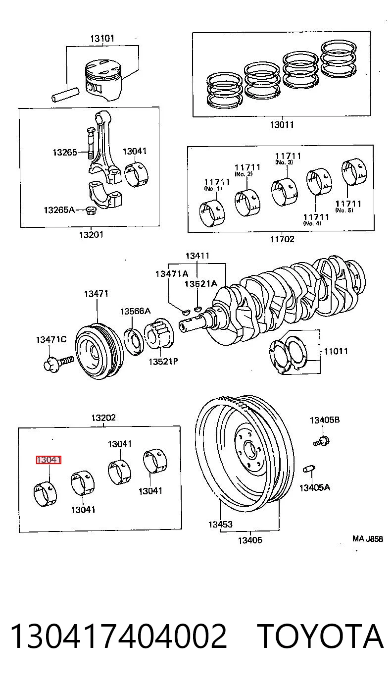 Вкладиші шатунні CB1441GPSTD NDC