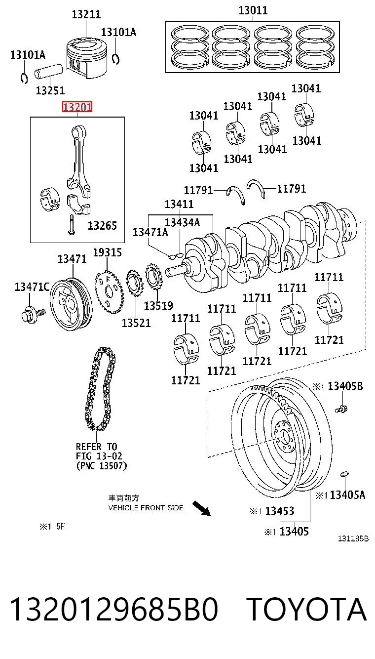 1320129685B0 Toyota Шатун двигуна