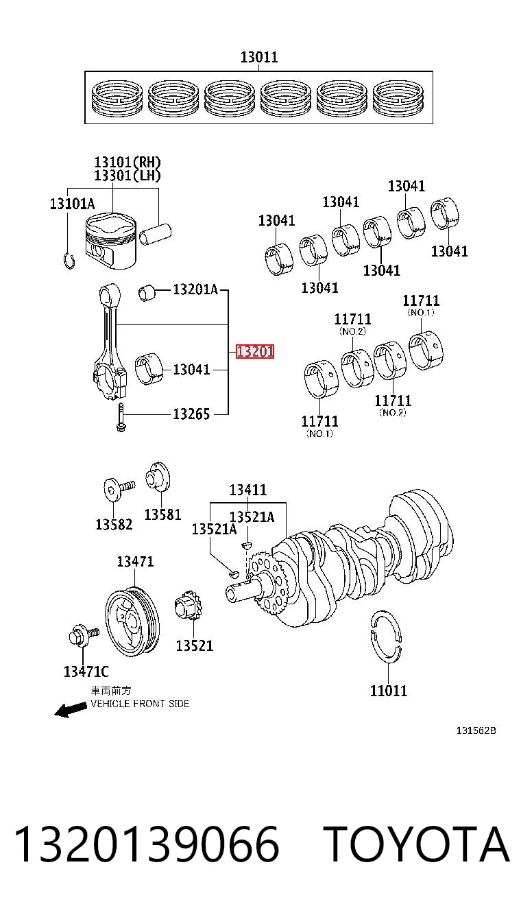 1320139066 Toyota Шатун двигуна
