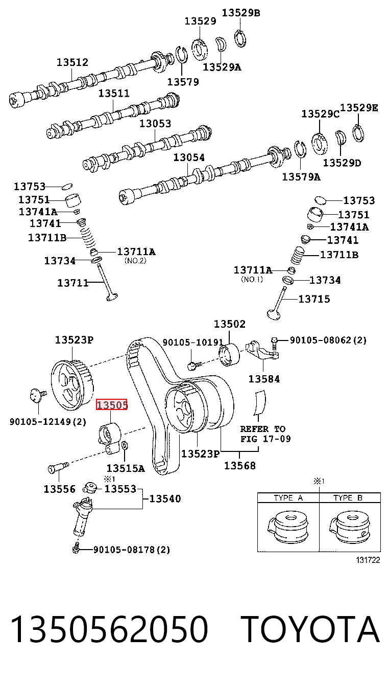 Купити Ролик натягувача ременя ГРМ Toyota Camry III V10