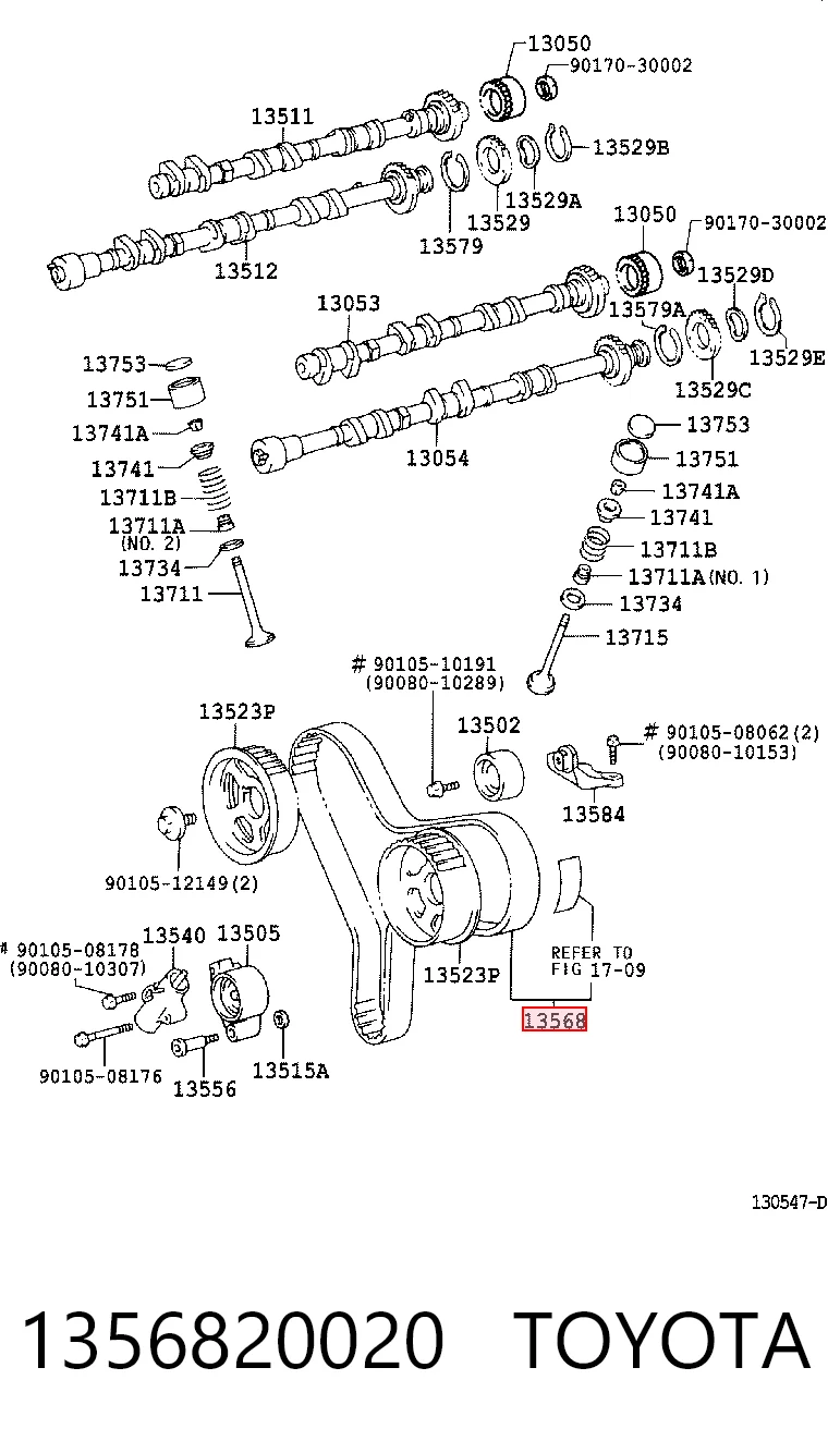 1356820020 Toyota Ремінь двигуна