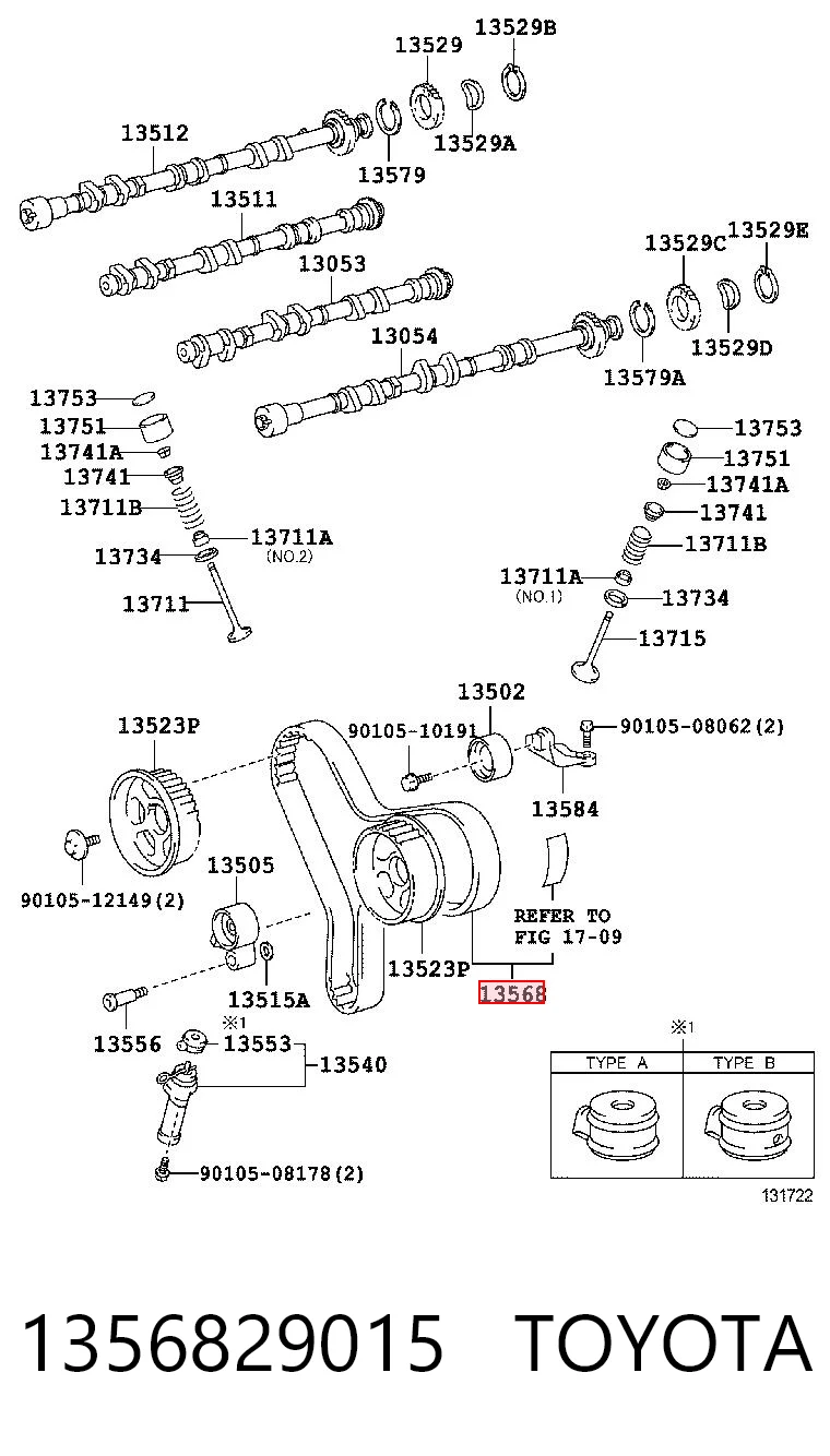 1356829015 Toyota Ремінь двигуна